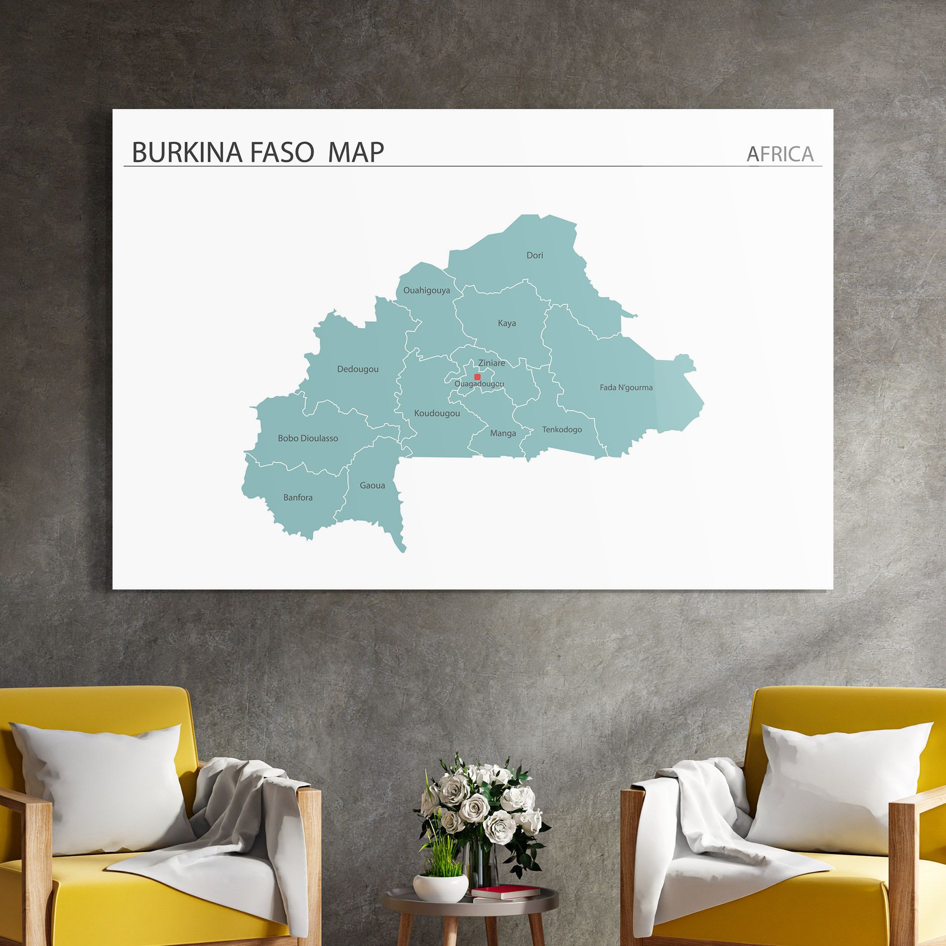 Burkina Faso Map mockup 4