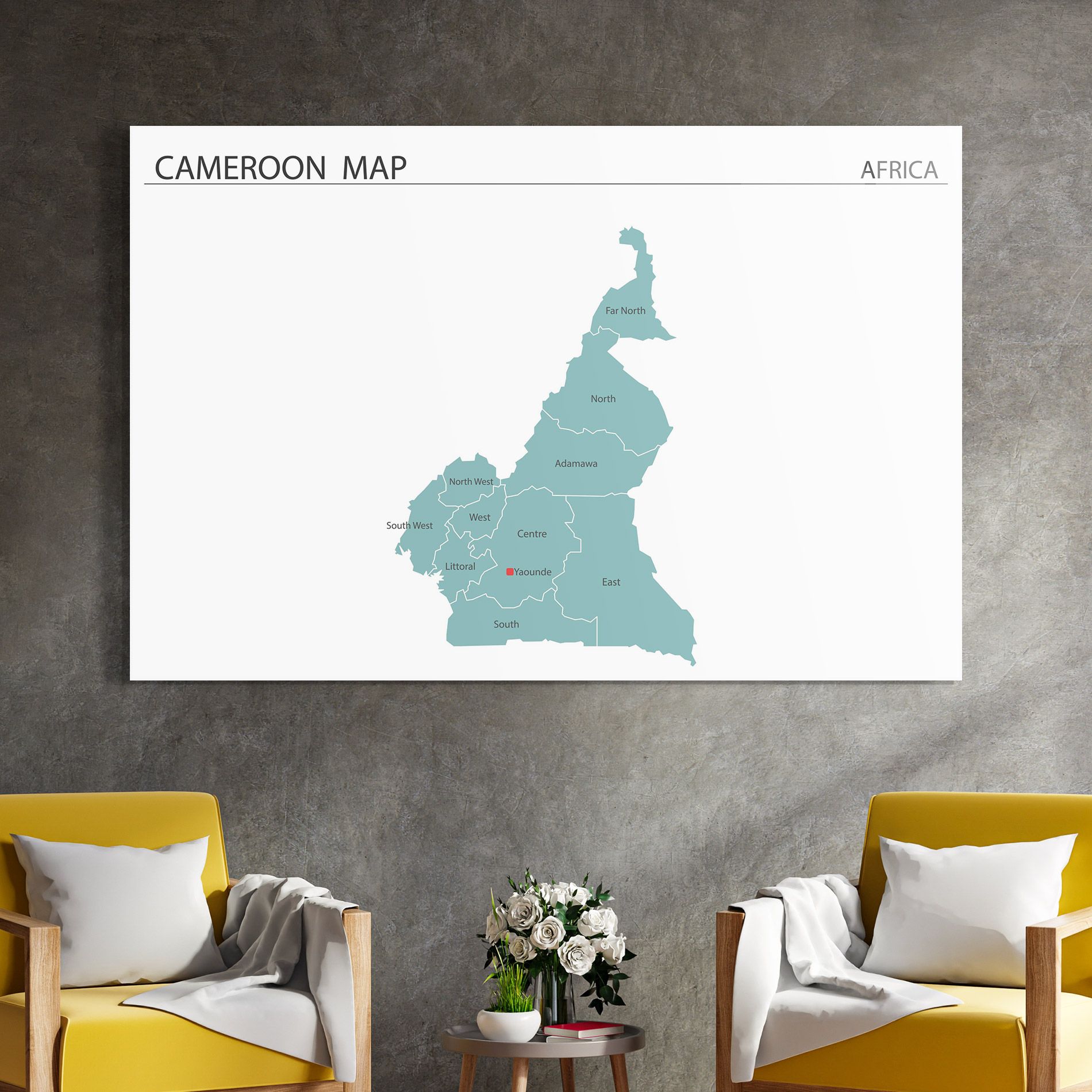 Cameroon Map mockup 4