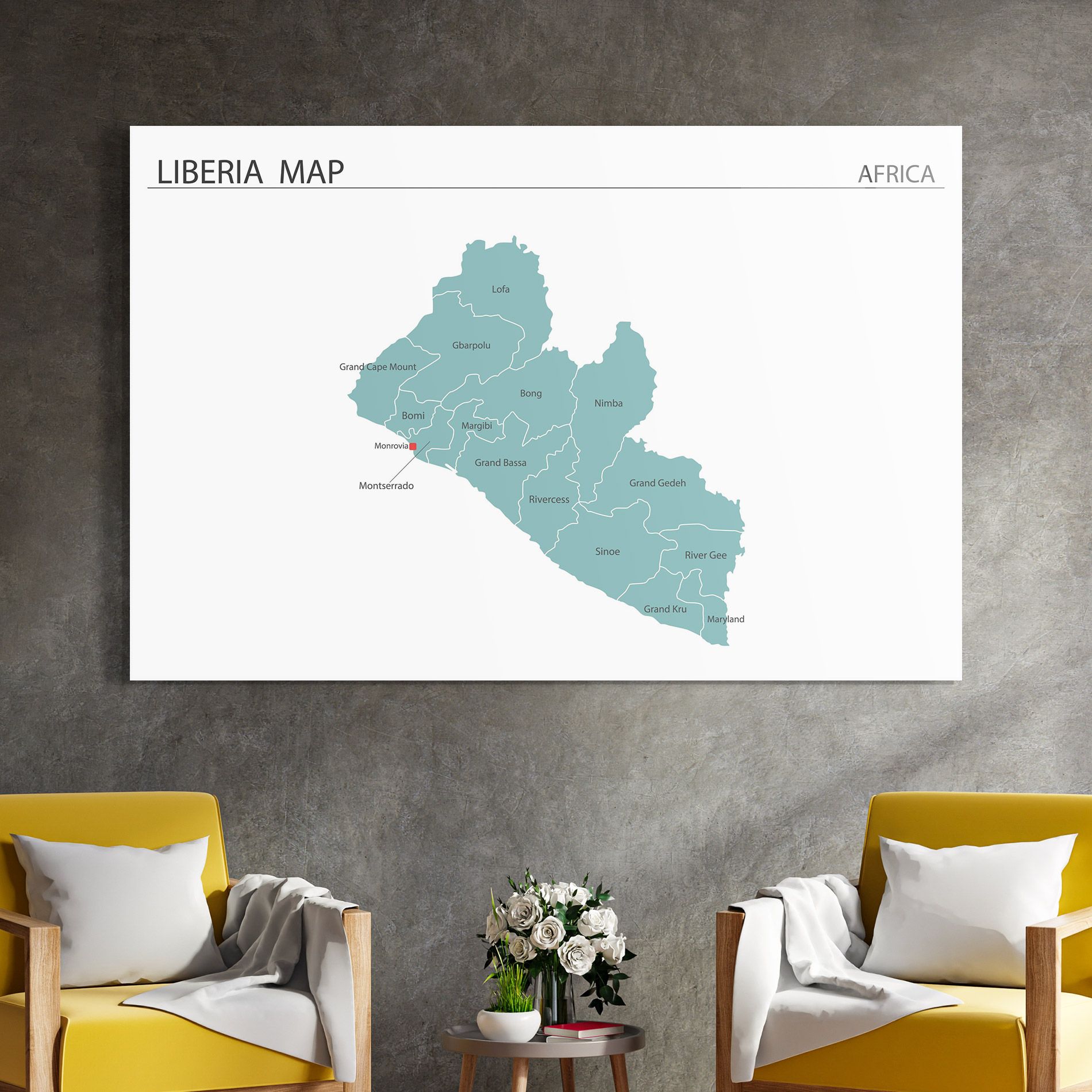 Liberia Map mockup 4