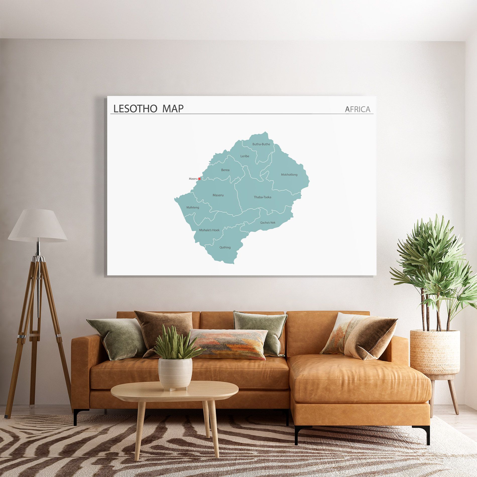 Lesotho Map mockup 7