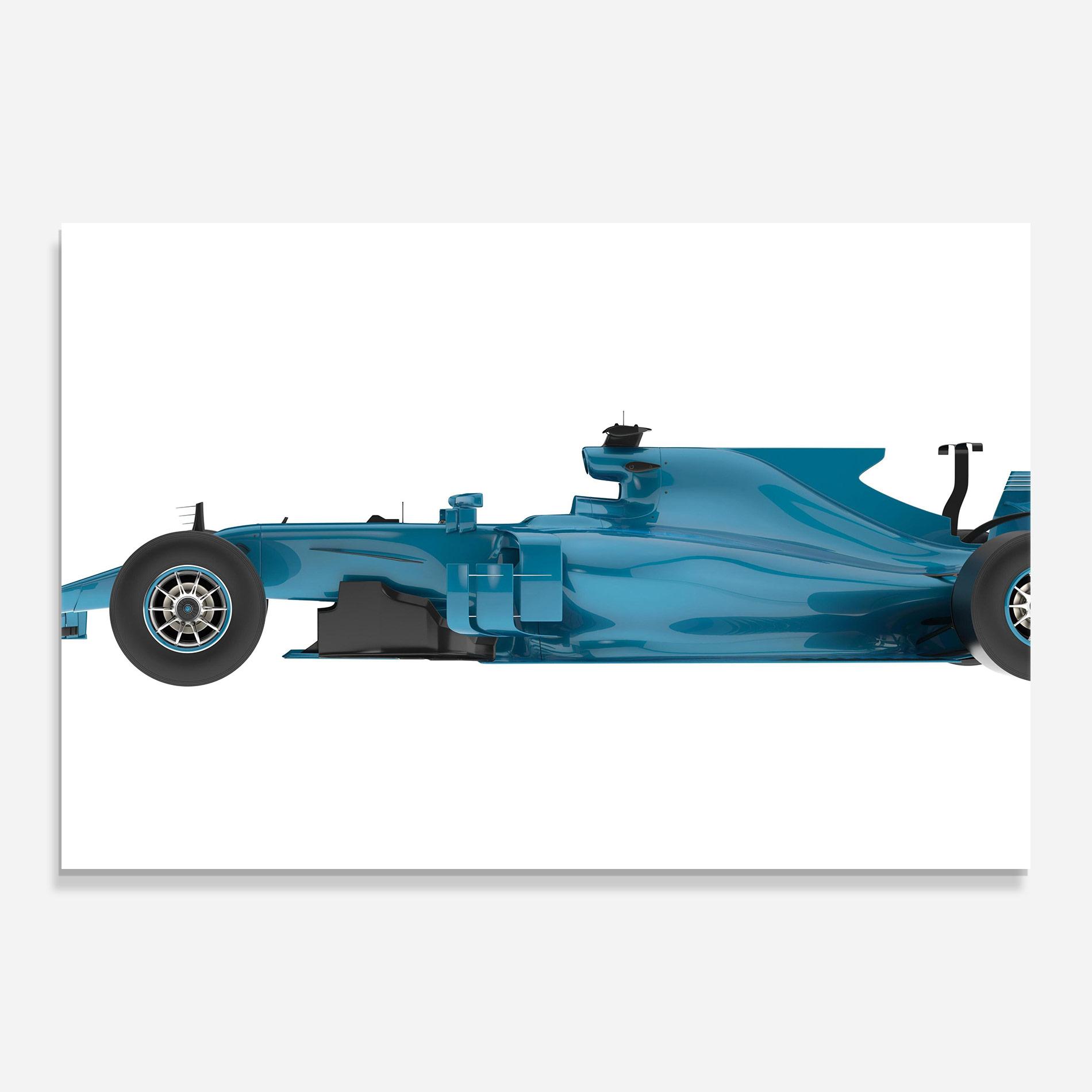 Tablou Sticla Blue F1 Toy mockup 0