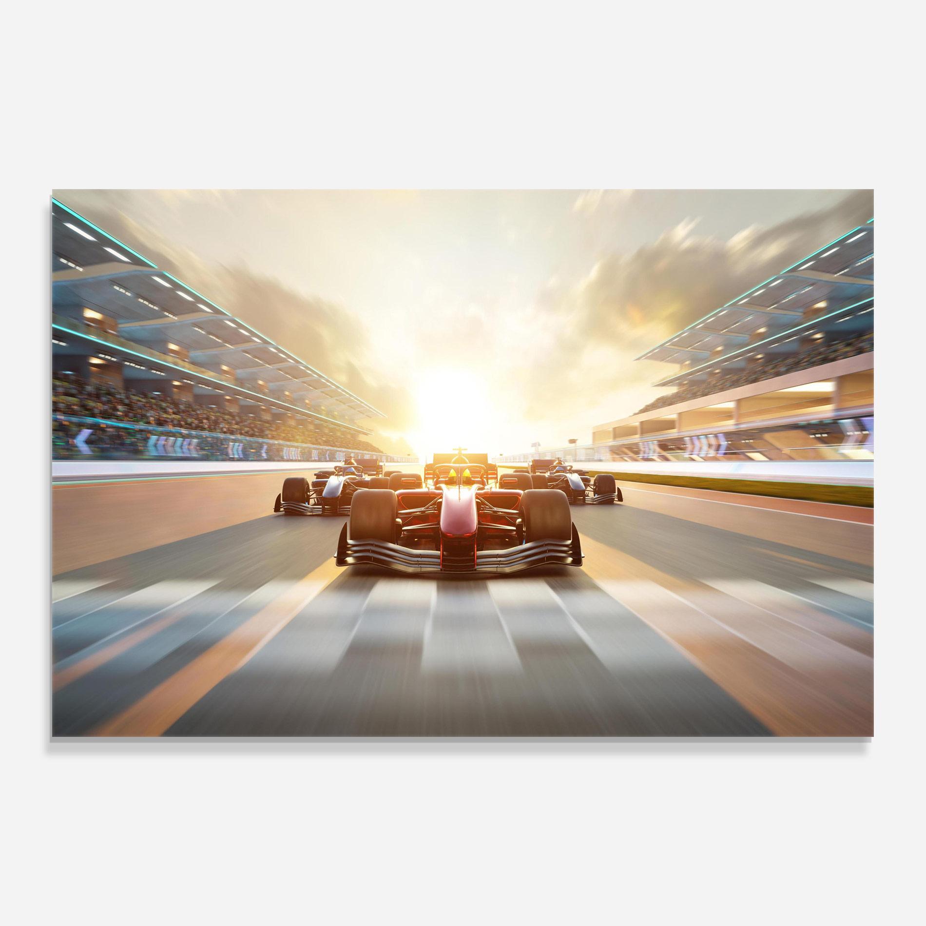 Tablou Sticla F1 Winning mockup 0
