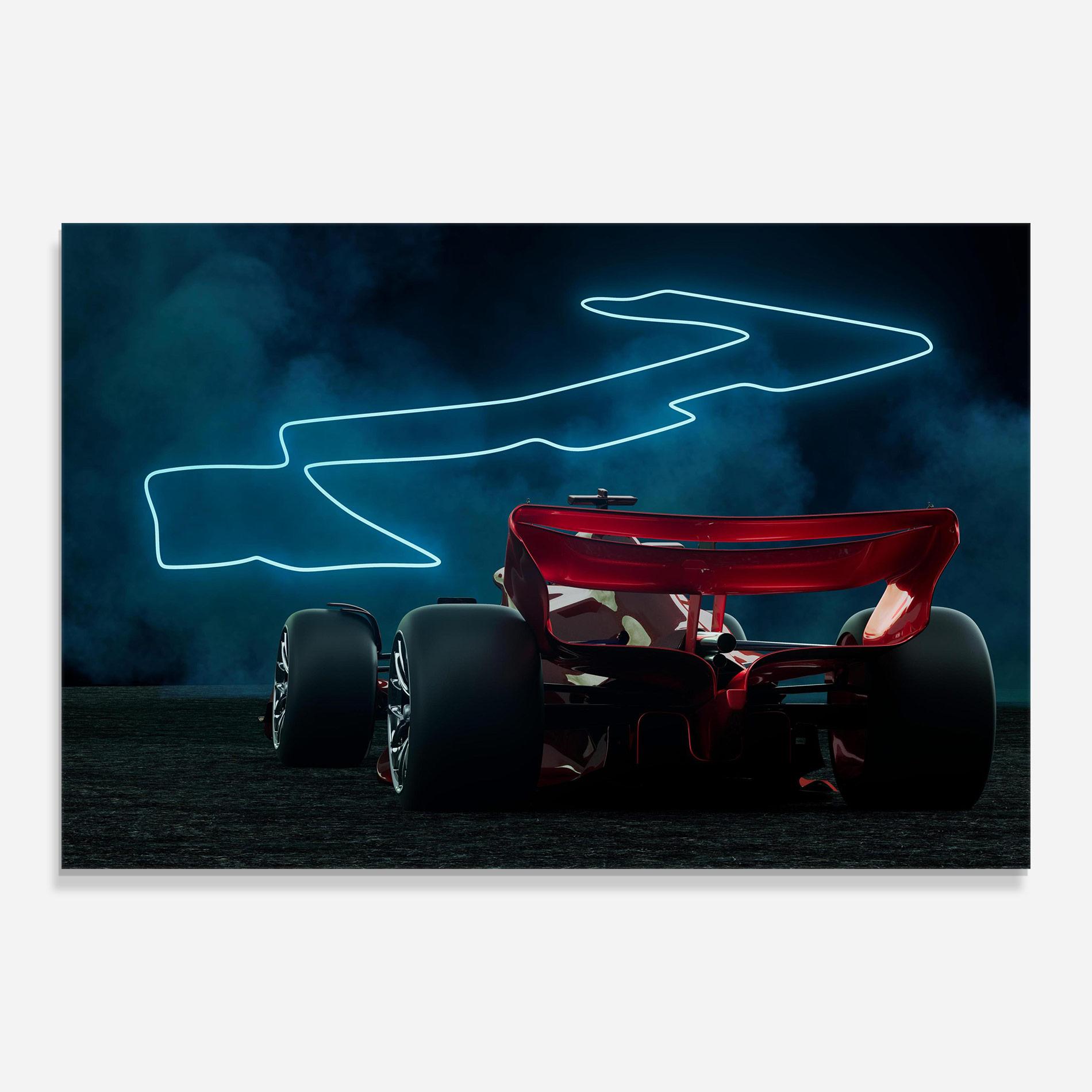 Tablou Sticla Race Car F1 mockup 0