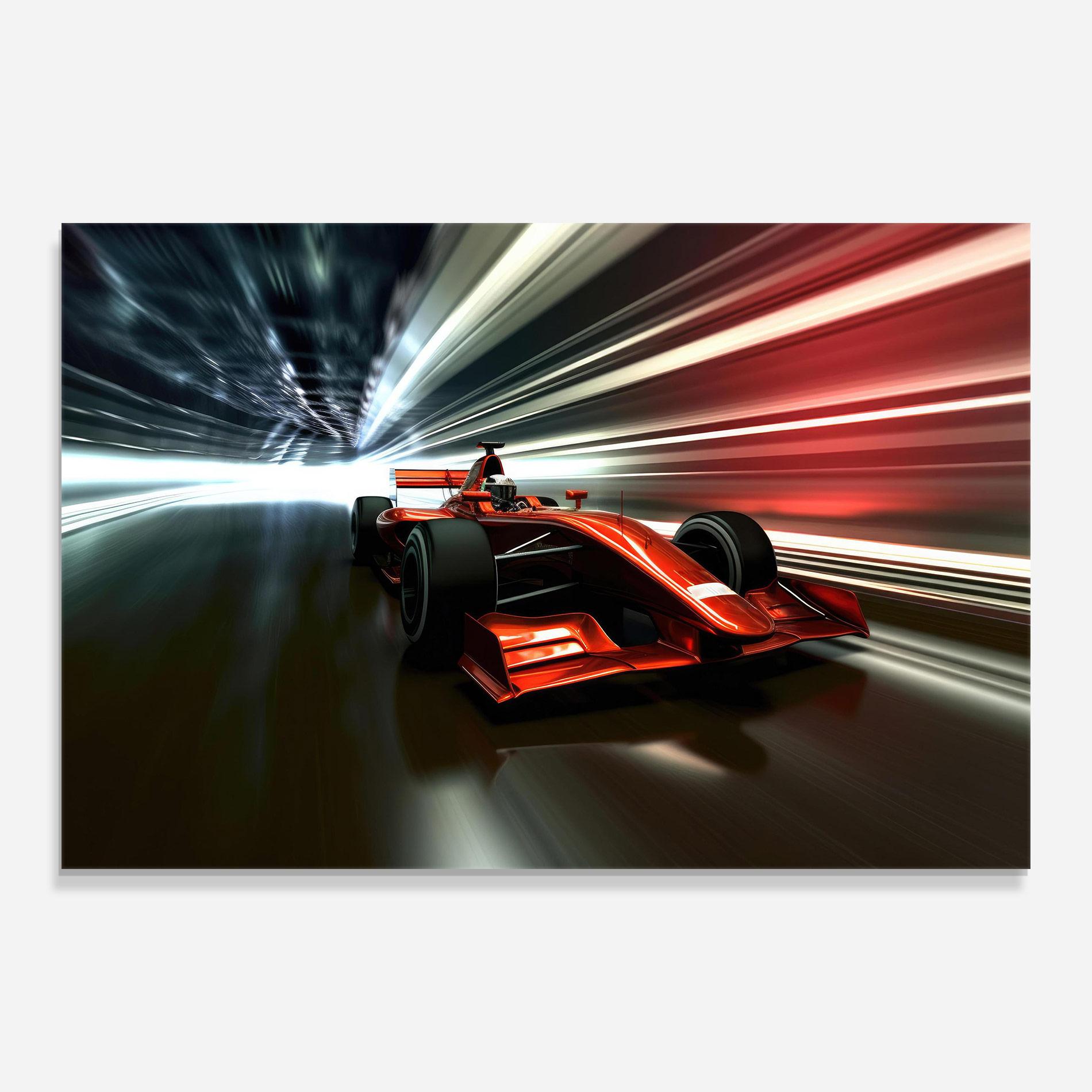 Tablou Sticla Red F1 Fast Car mockup 0