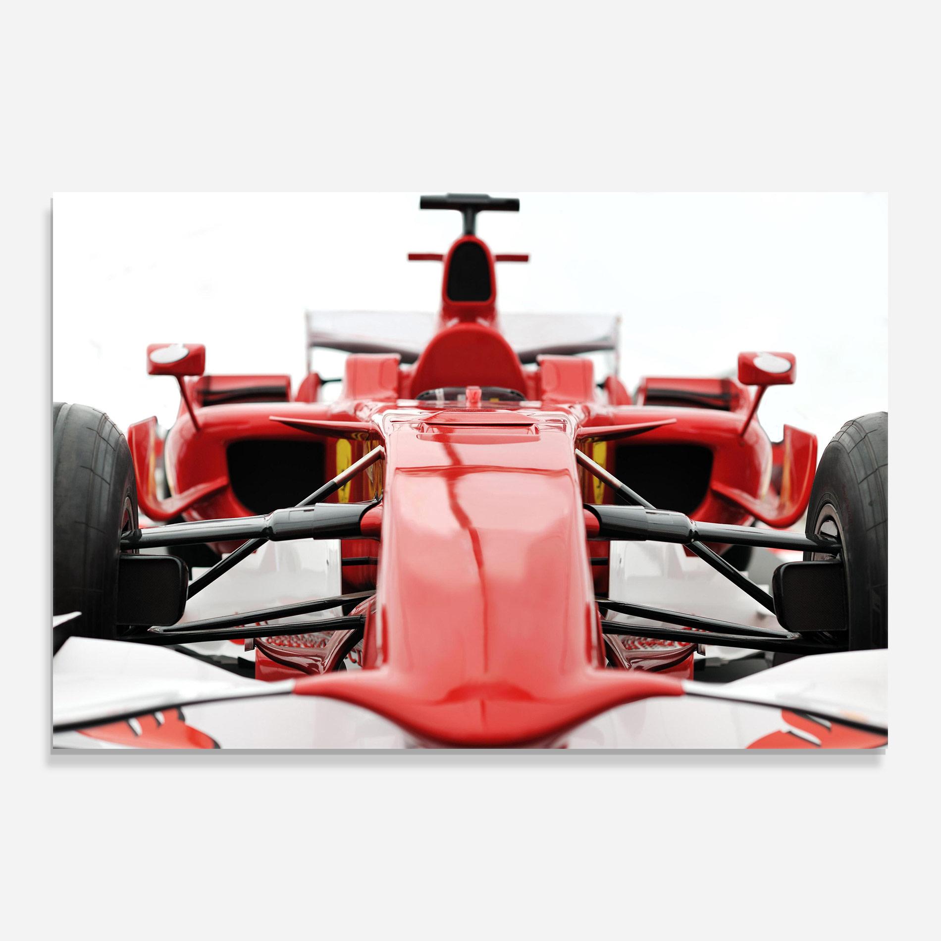 Tablou Sticla Red Formula 1 Car mockup 0