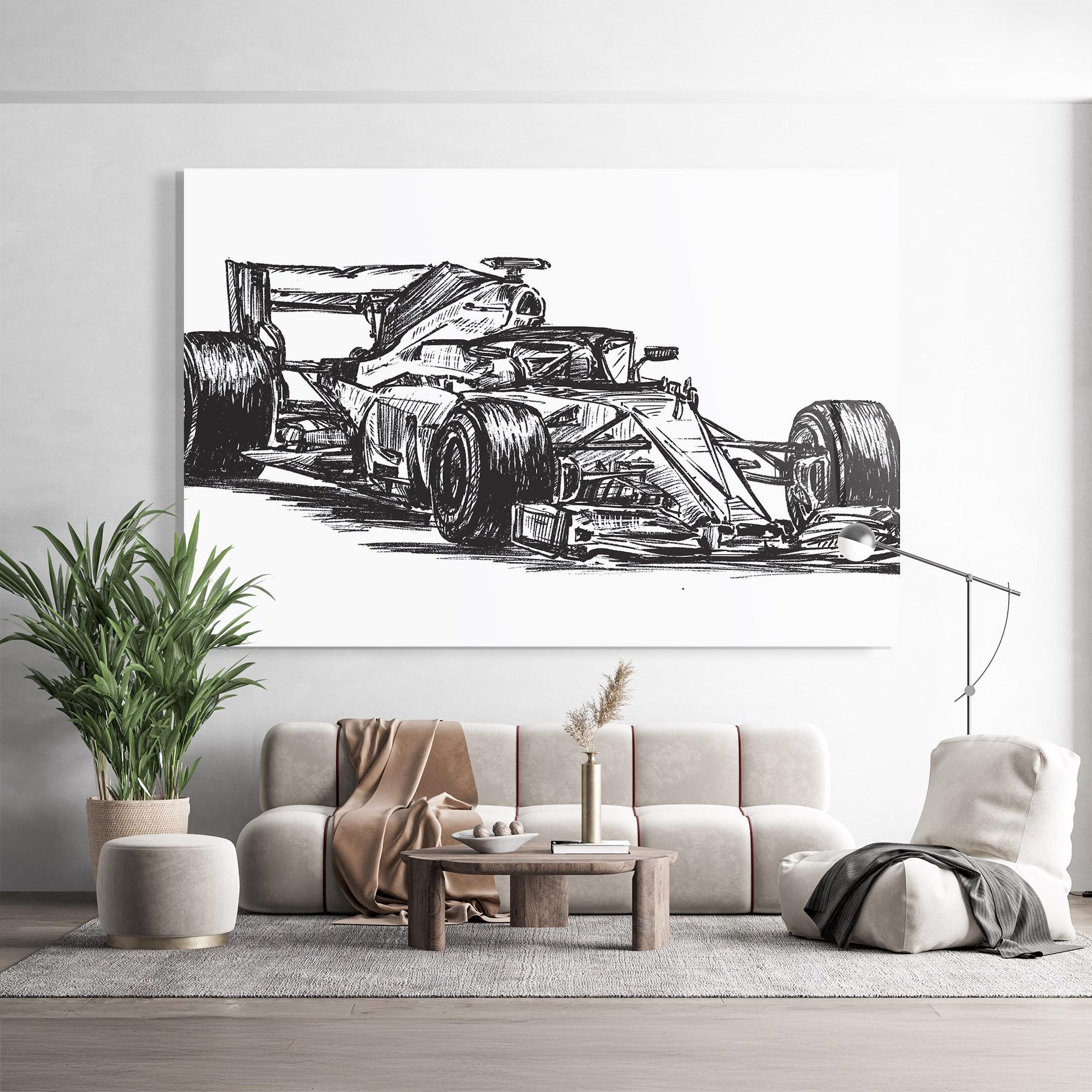 Tablou Sticla Black Line F1 mockup 9