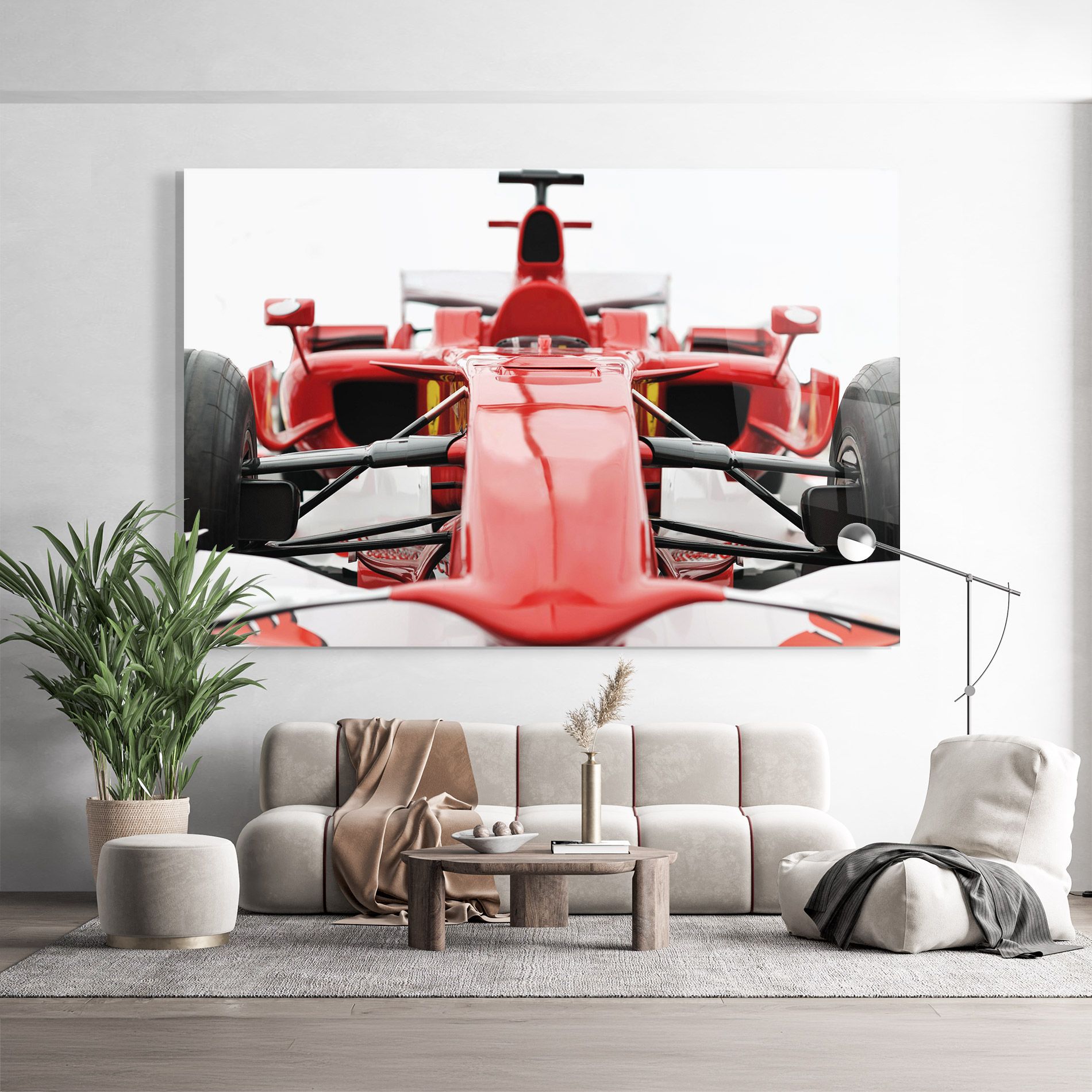 Red Formula 1 Car mockup 9