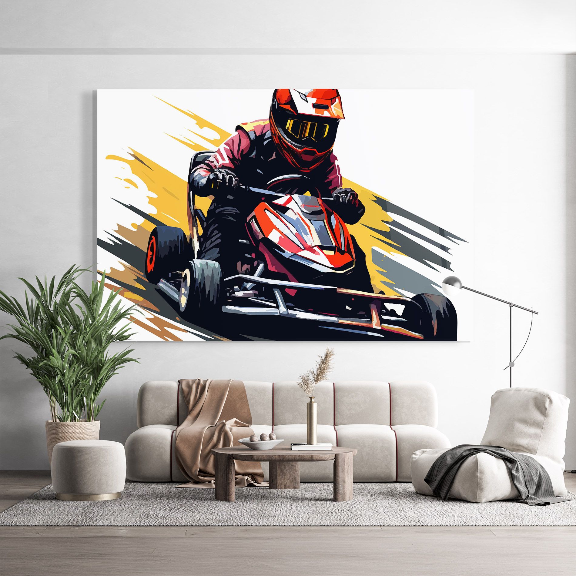 Red Race F1 Car mockup 9