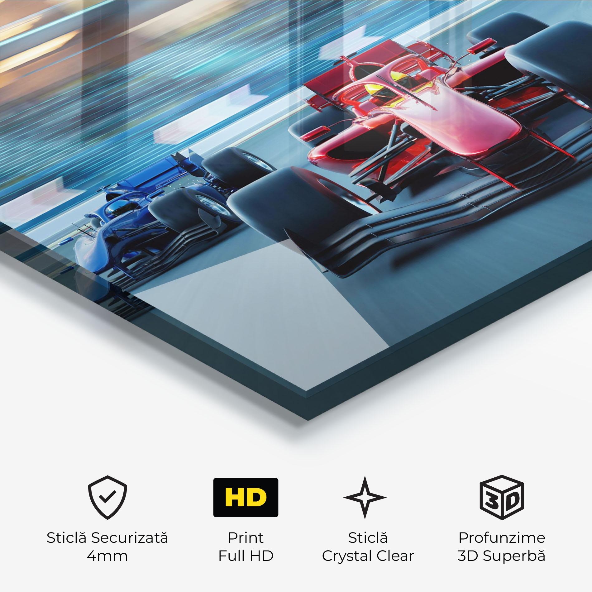 Tablou Sticla F1 Racing mockup 3