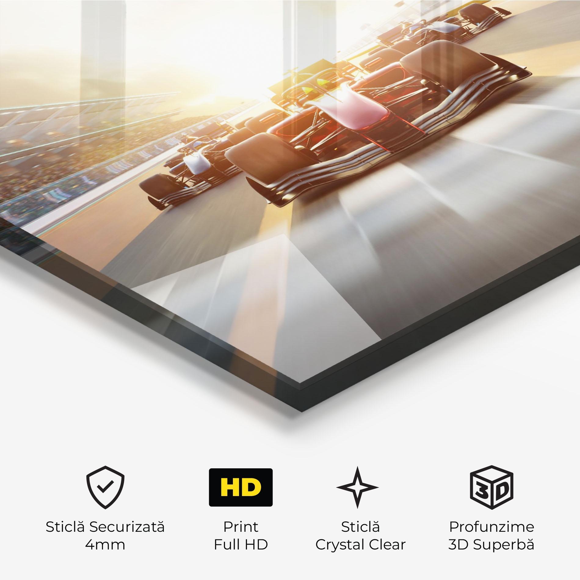 Tablou Sticla F1 Winning mockup 3