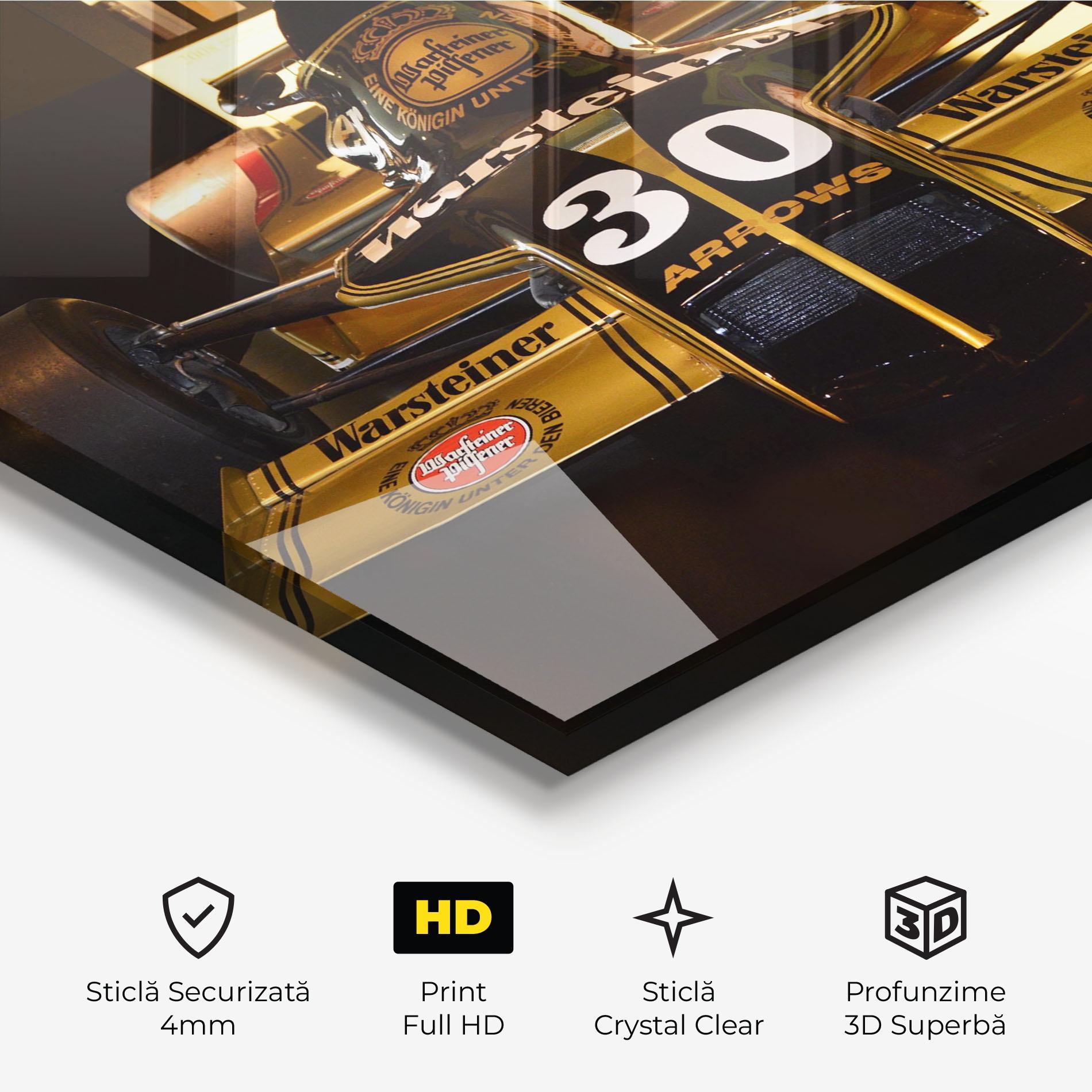 Tablou Sticla Formula 1 Car Color mockup 3