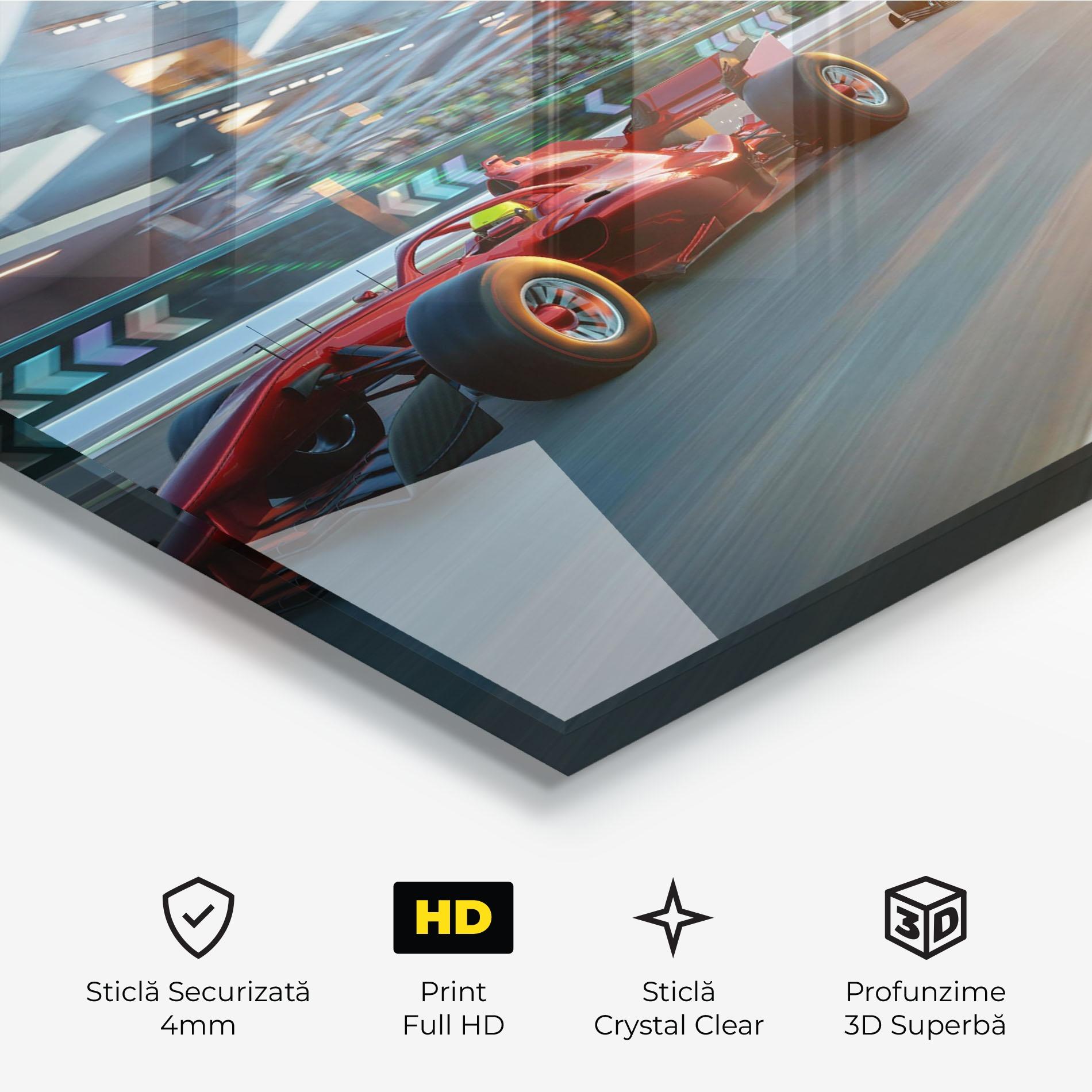 Tablou Sticla Red F1 Speed mockup 3