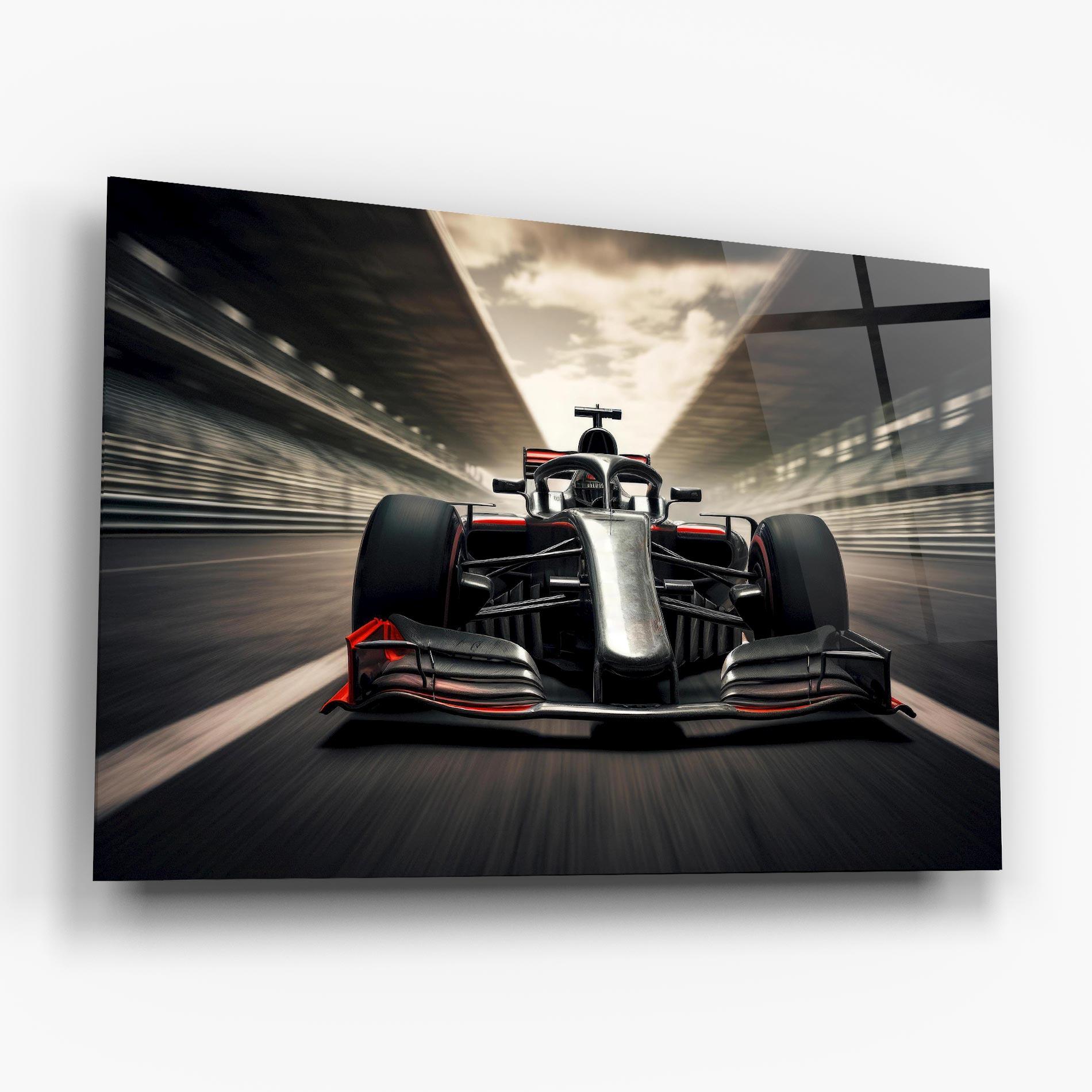 Tablou Sticla Black Red F1 mockup 6