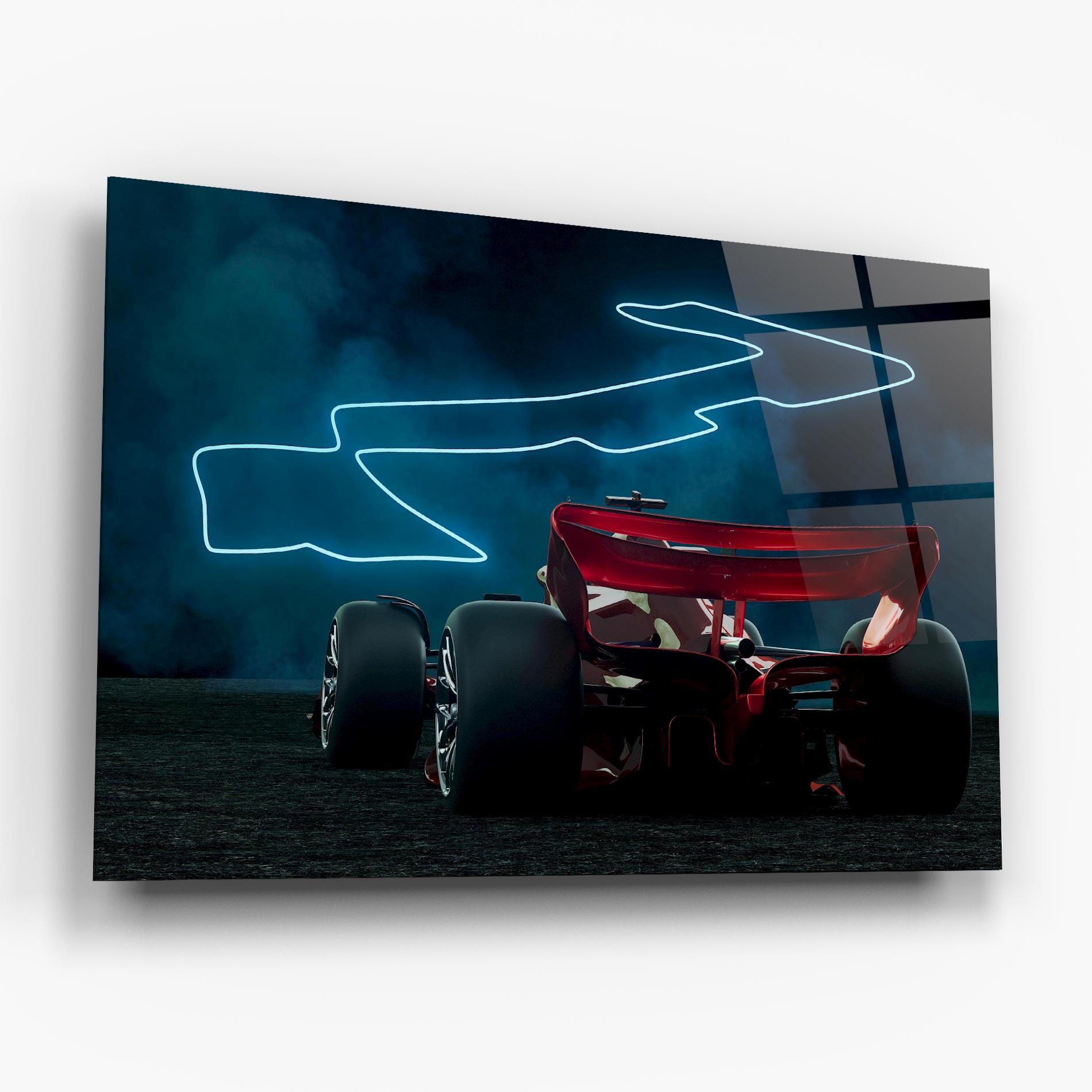 Tablou Sticla Race Car F1 mockup 6
