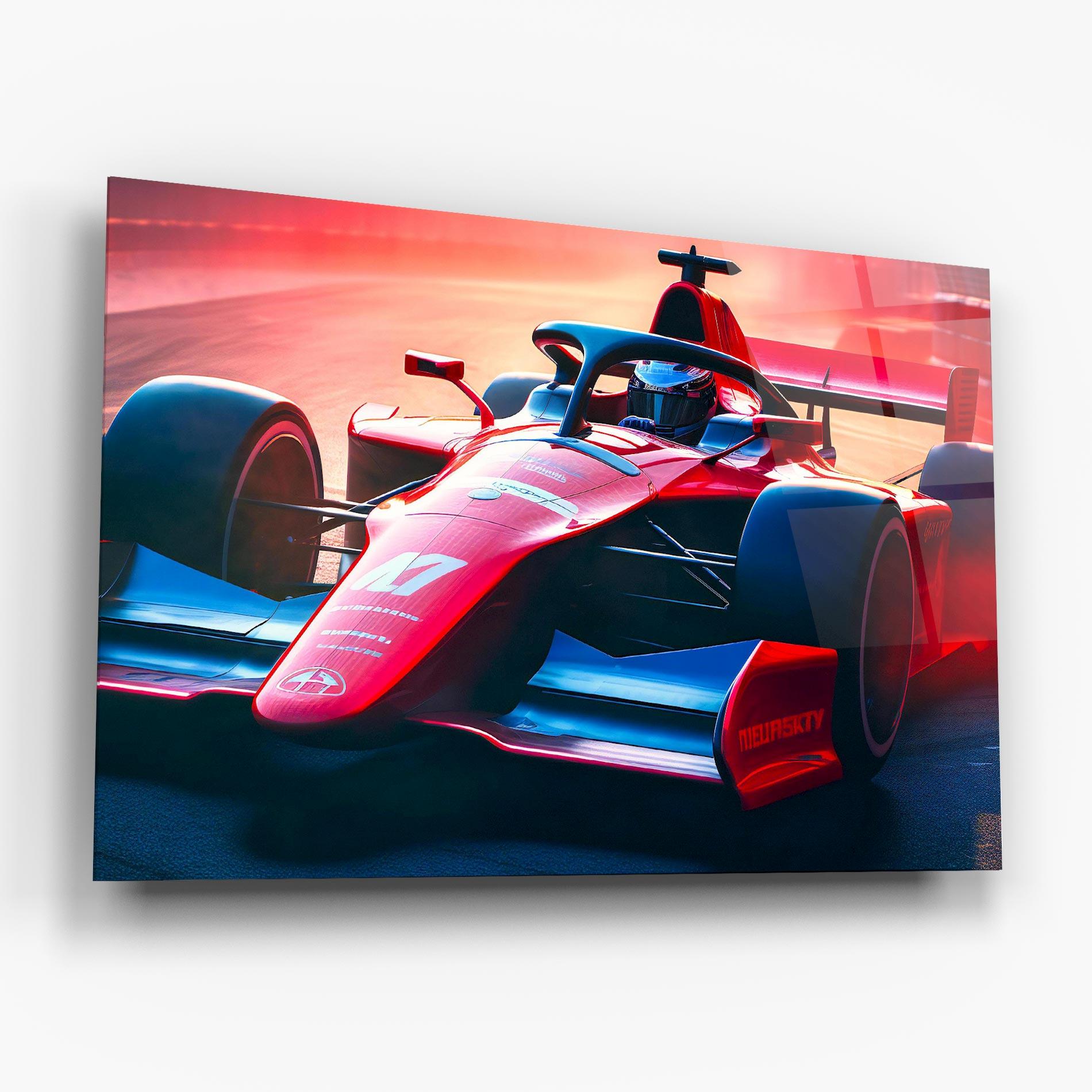 Tablou Sticla Red Blue F1 mockup 6