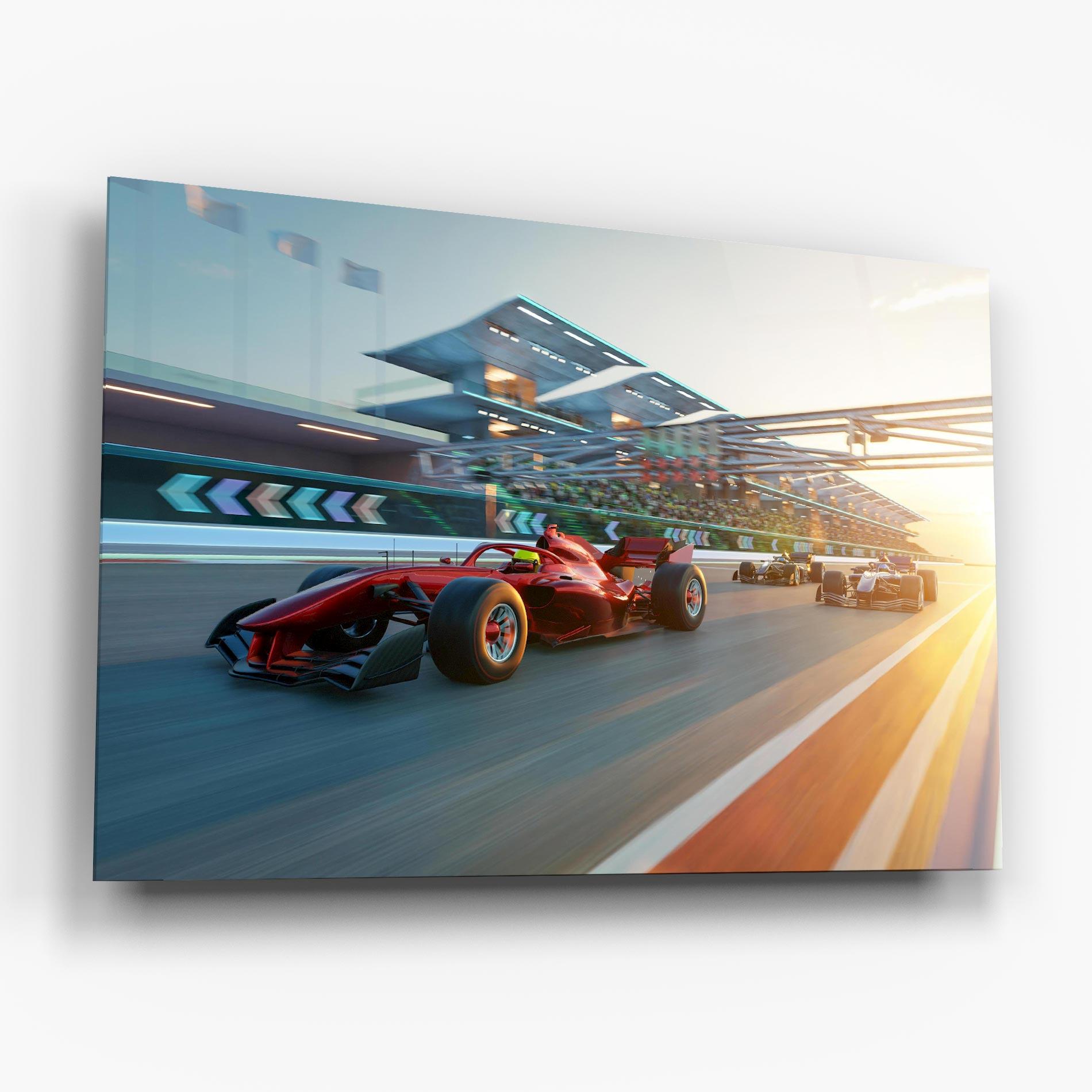 Tablou Sticla Red F1 Speed mockup 6