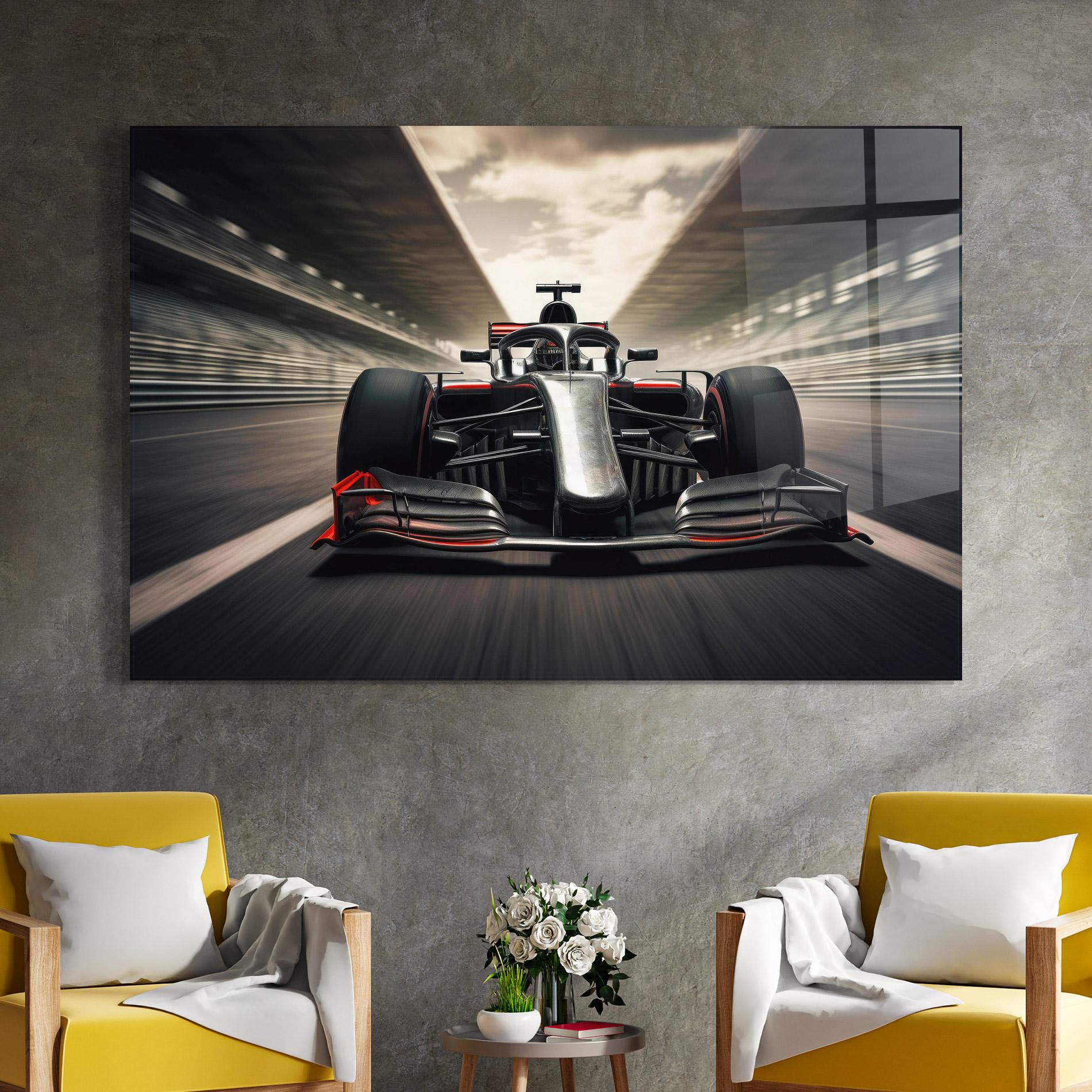 Tablou Sticla Black Red F1 mockup 4