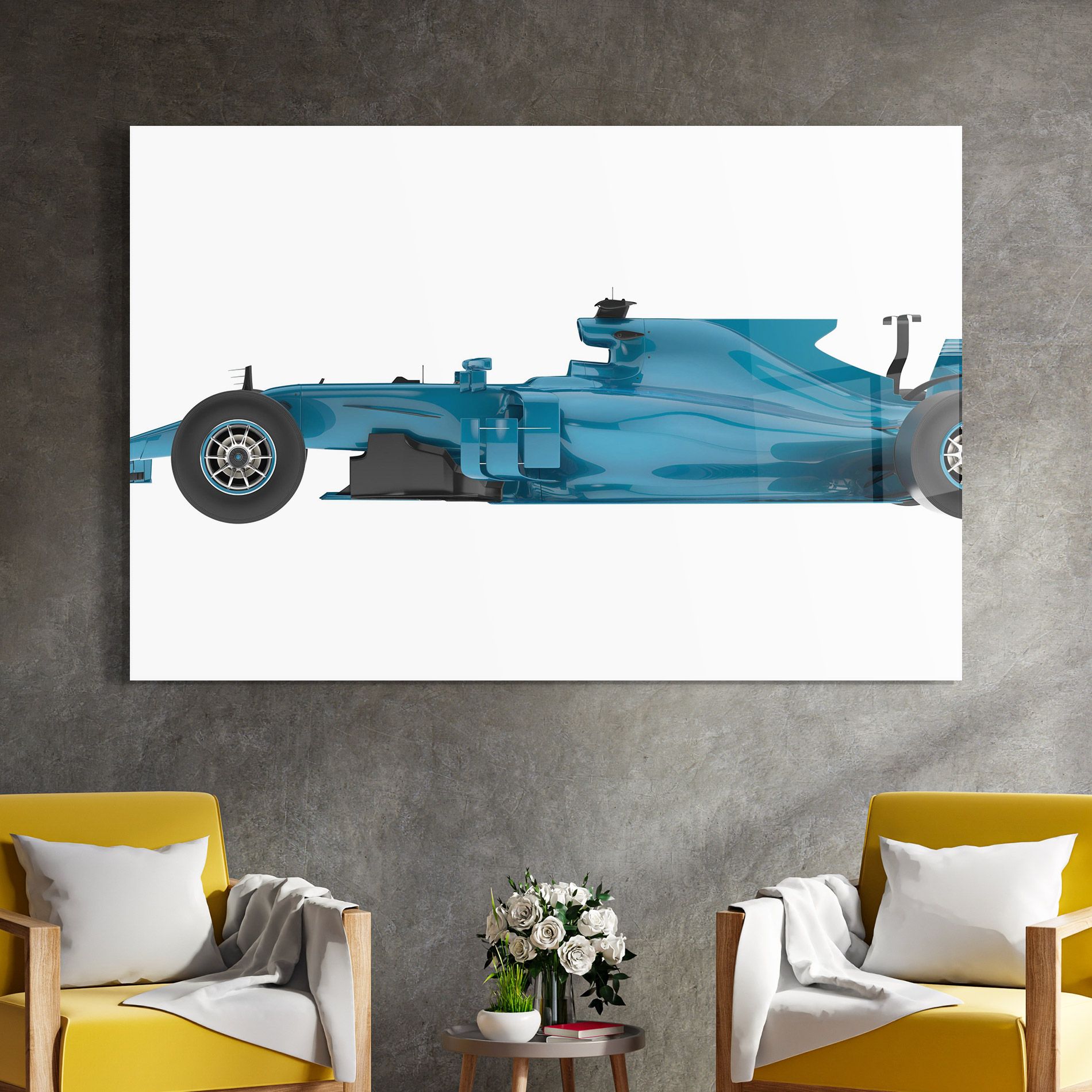 Blue F1 Toy mockup 4