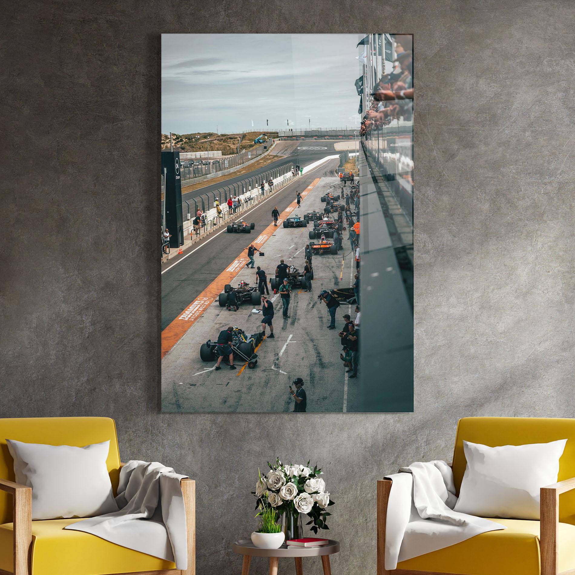 Tablou Sticla Fromula 1 Cars mockup 4