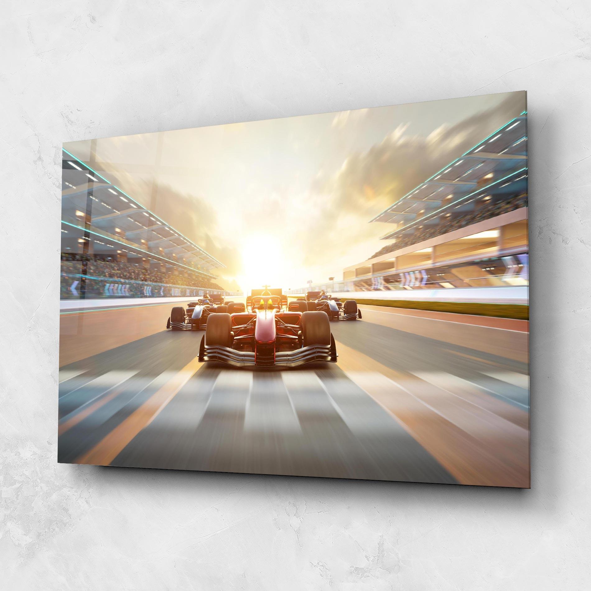 Tablou Sticla F1 Winning mockup 1