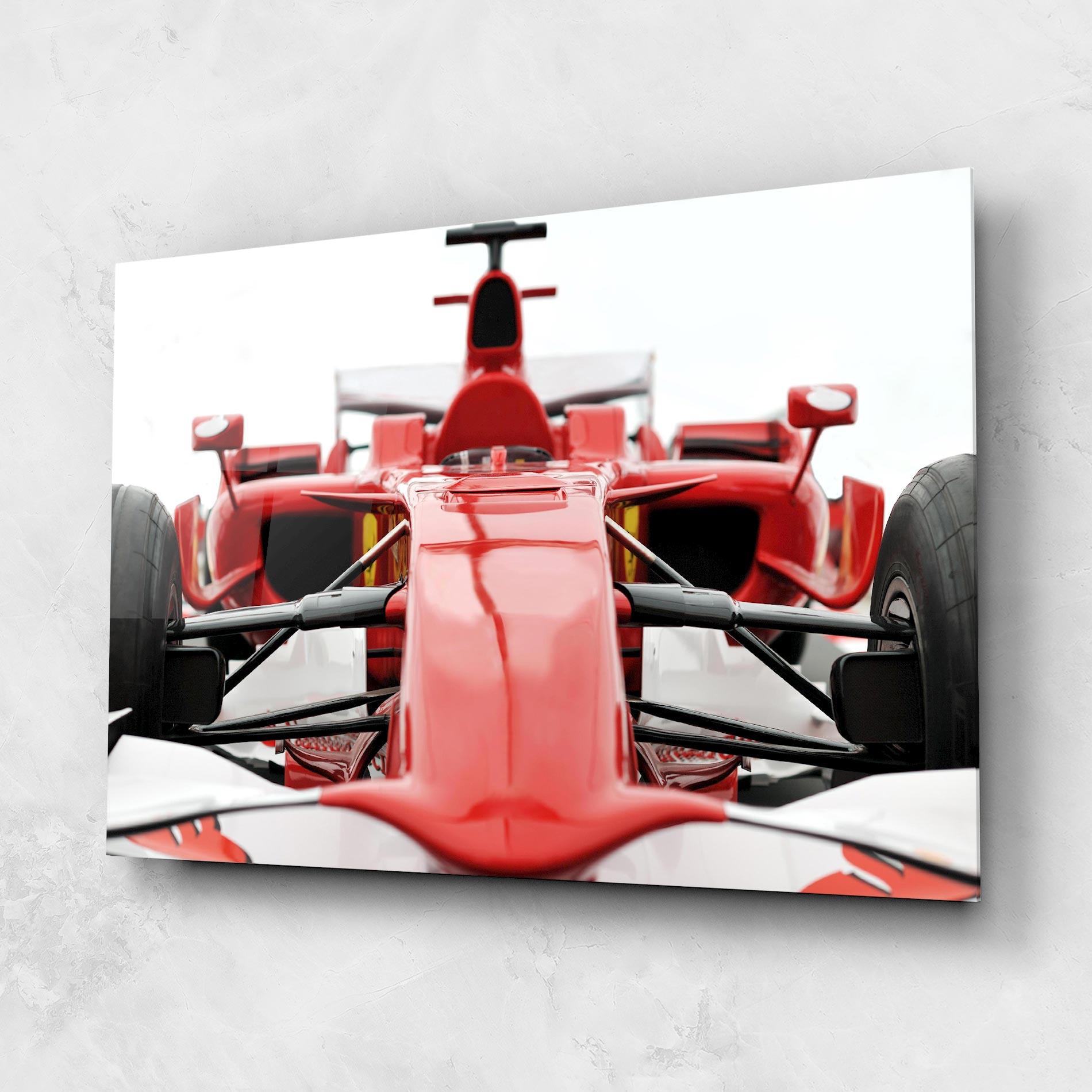 Tablou Sticla Red Formula 1 Car mockup 1