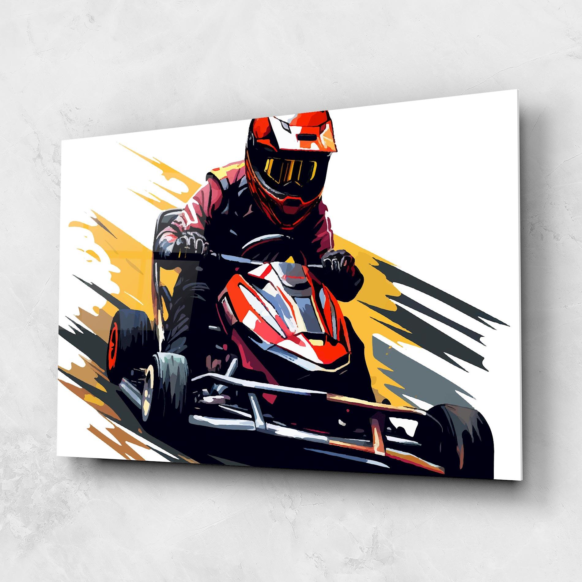 Tablou Sticla Red Race F1 Car mockup 1