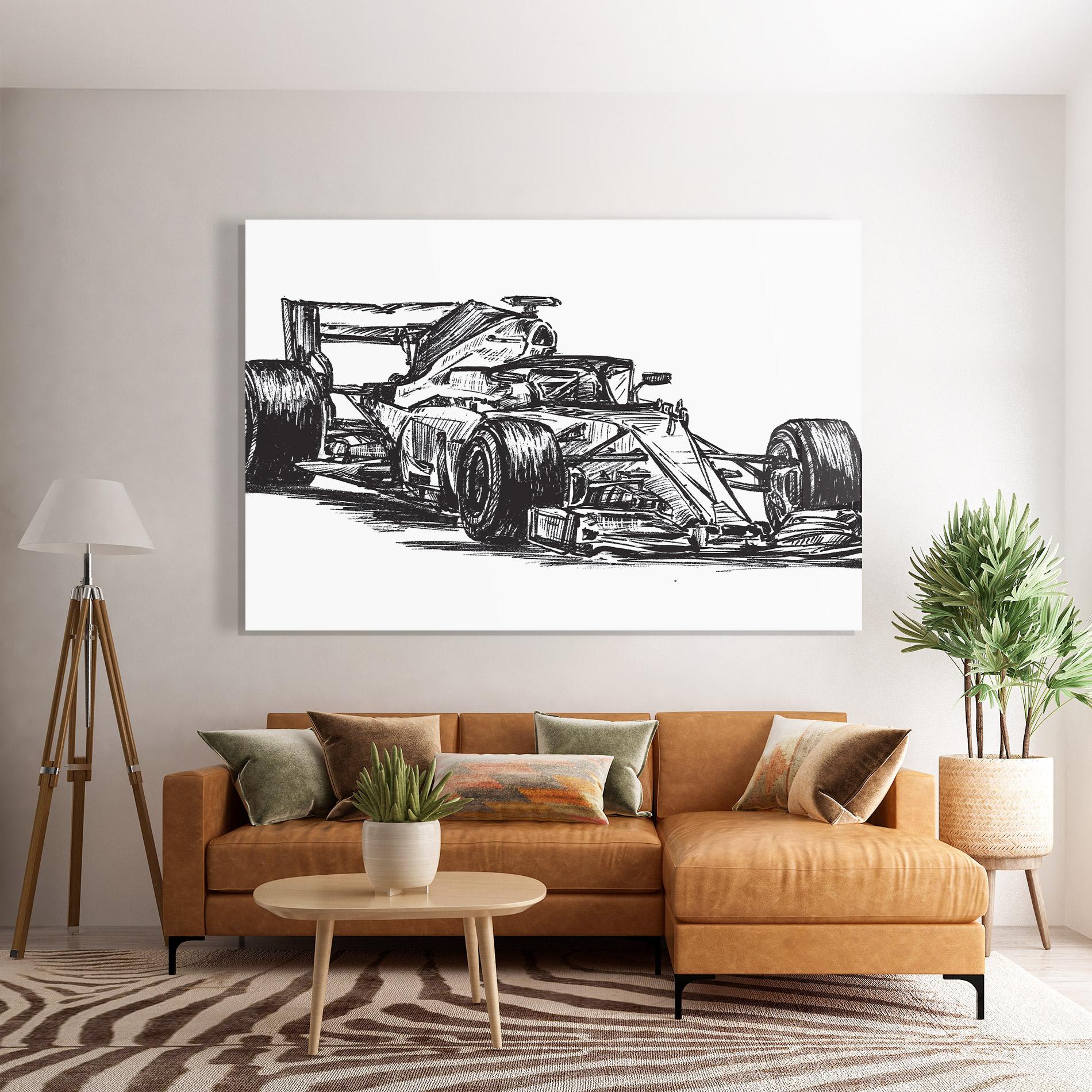 Tablou Sticla Black Line F1 mockup 7