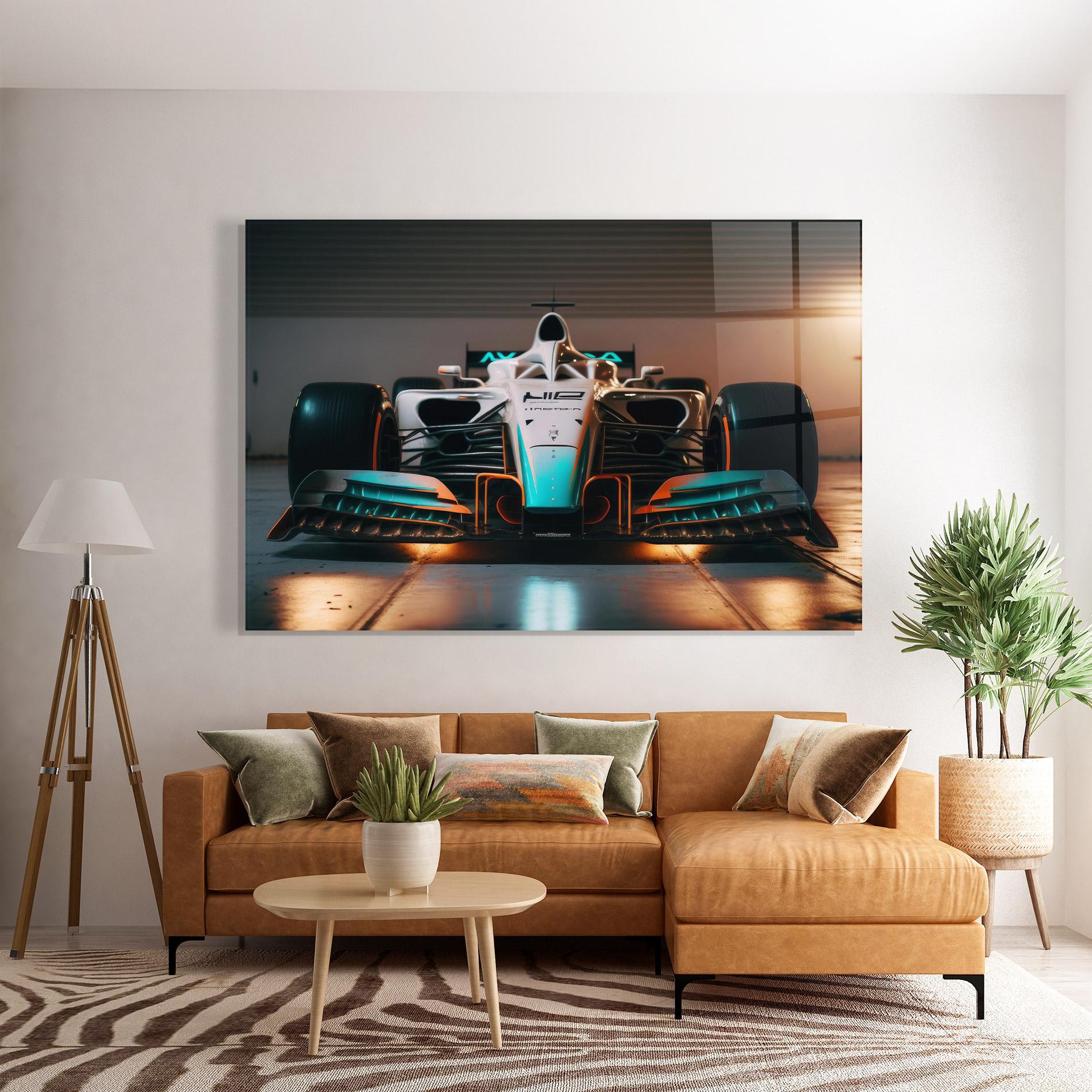 Tablou Sticla Blue White F1 mockup 7