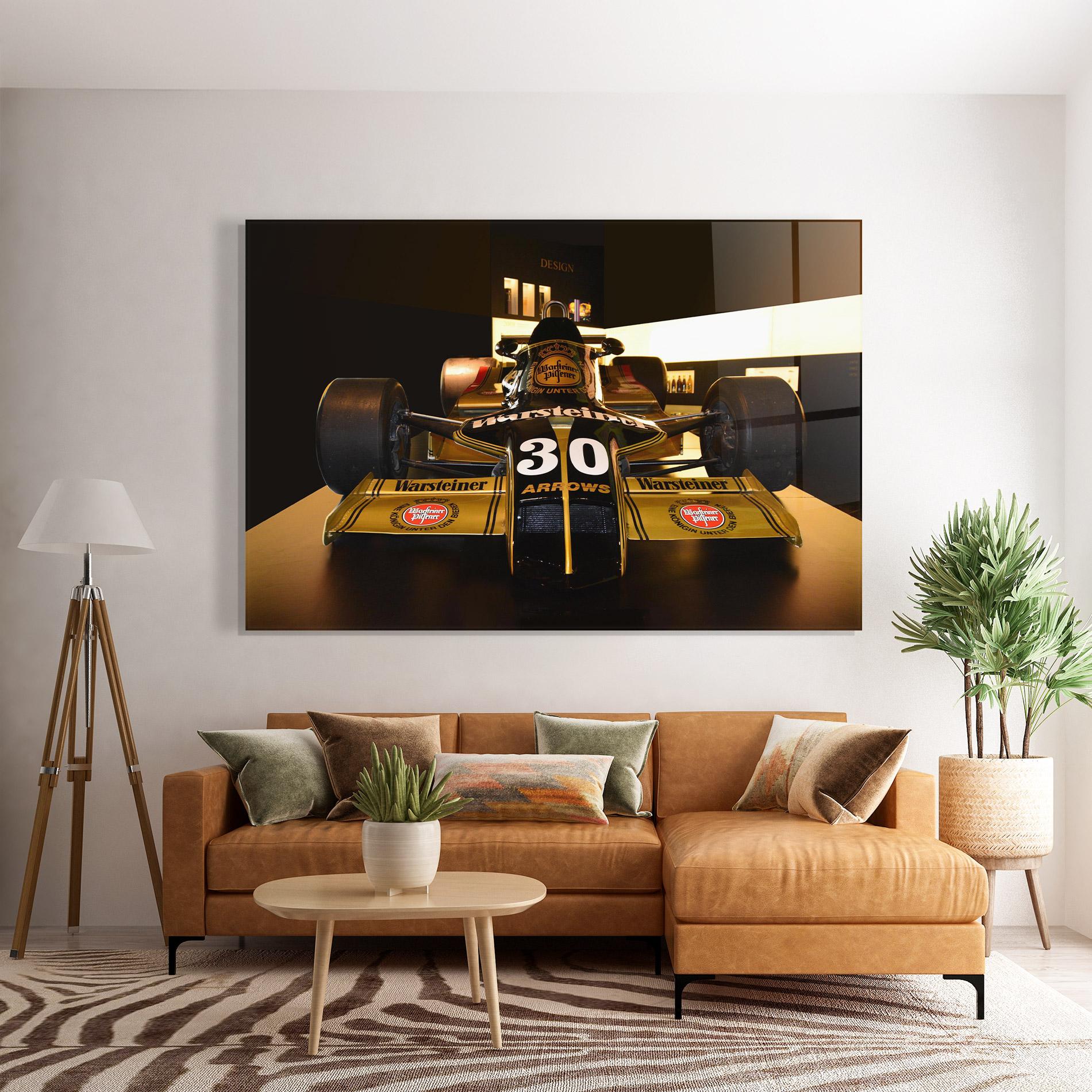 Tablou Sticla Formula 1 Car Color mockup 7