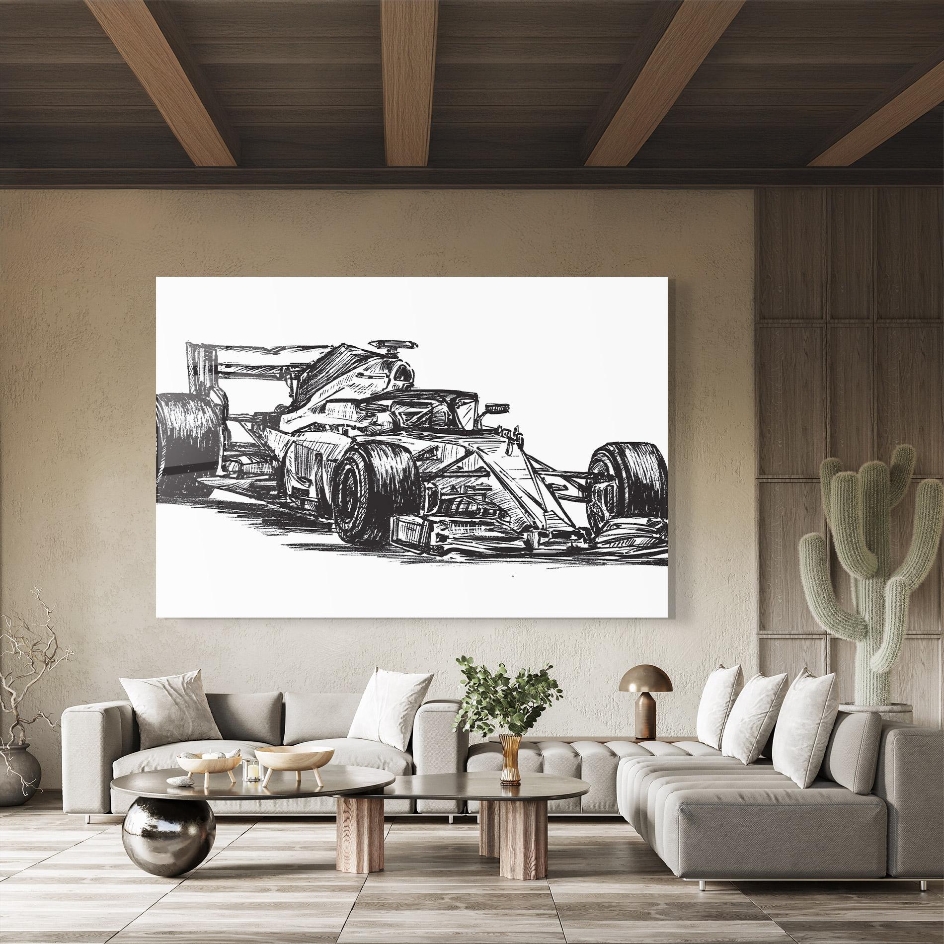 Tablou Sticla Black Line F1 mockup 8