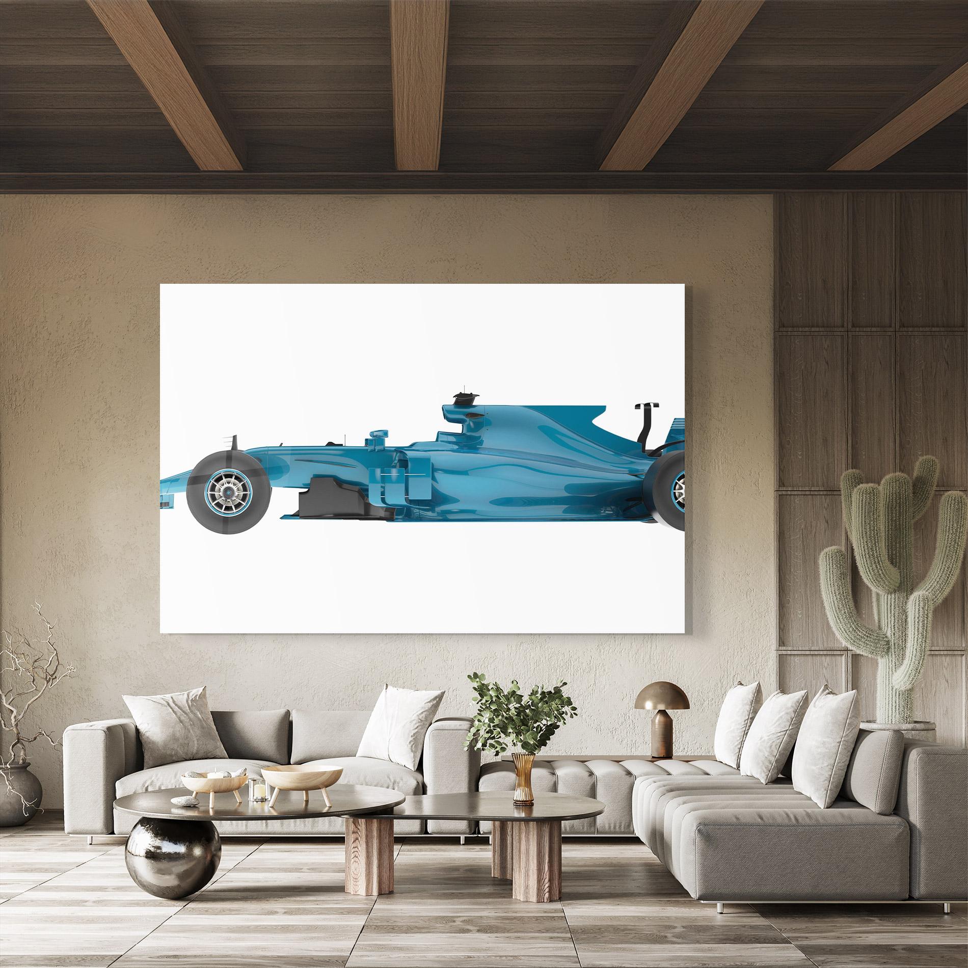Tablou Sticla Blue F1 Toy mockup 8