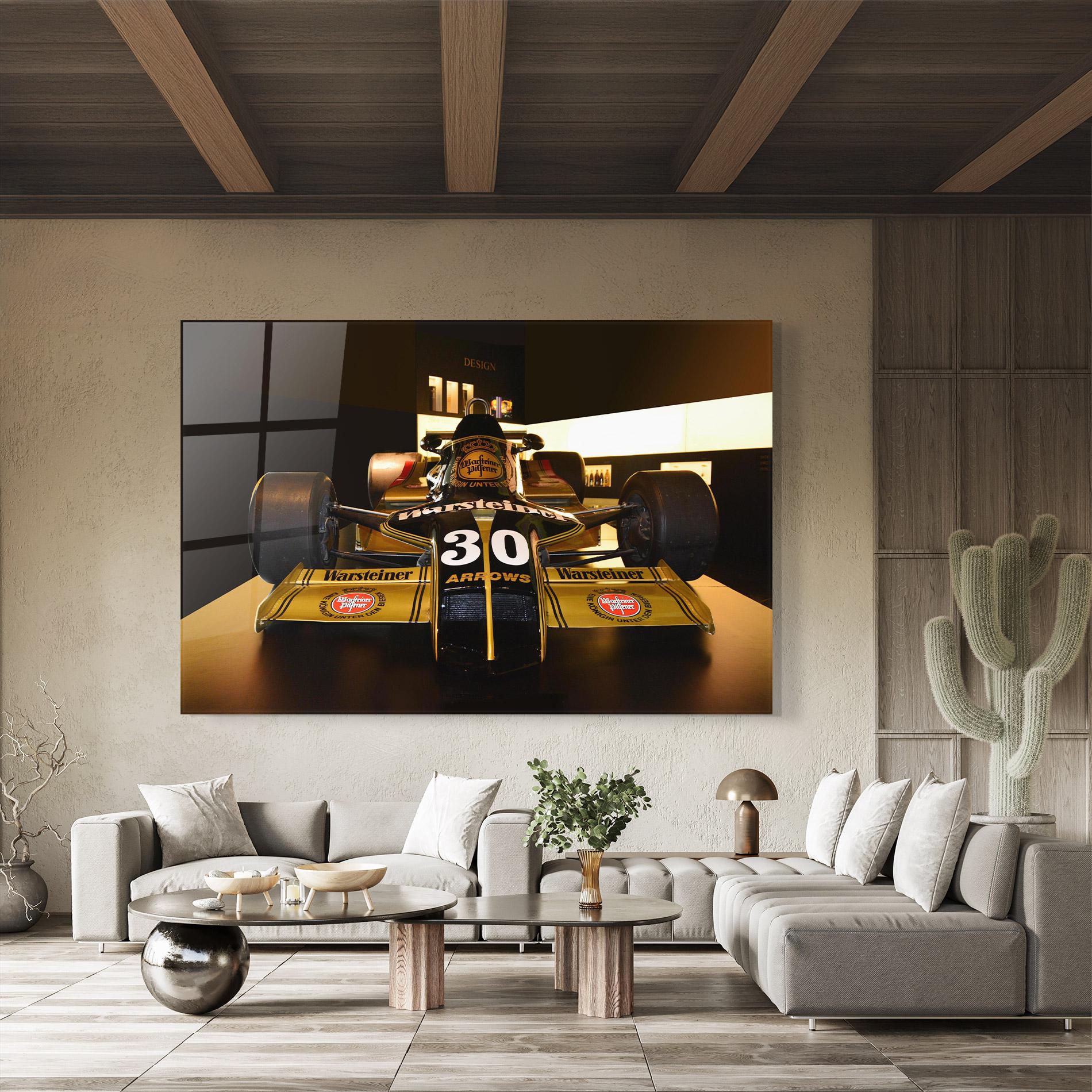 Tablou Sticla Formula 1 Car Color mockup 8