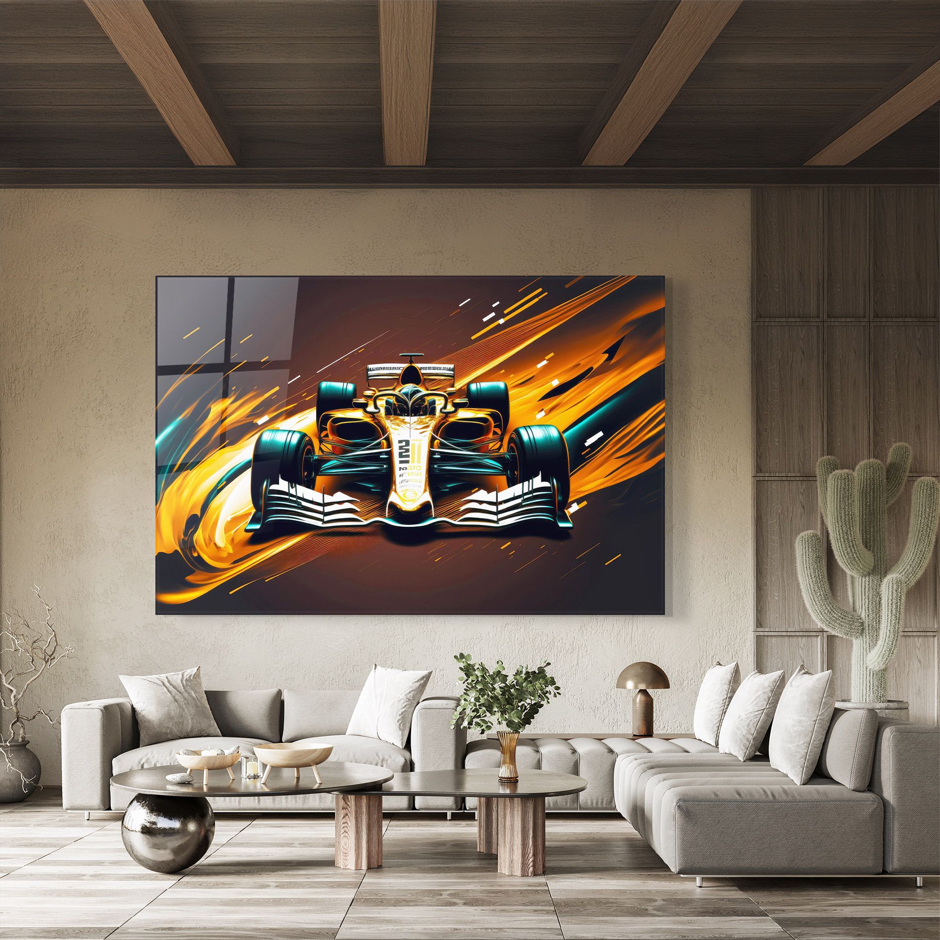 Orange Racing Car mockup 8