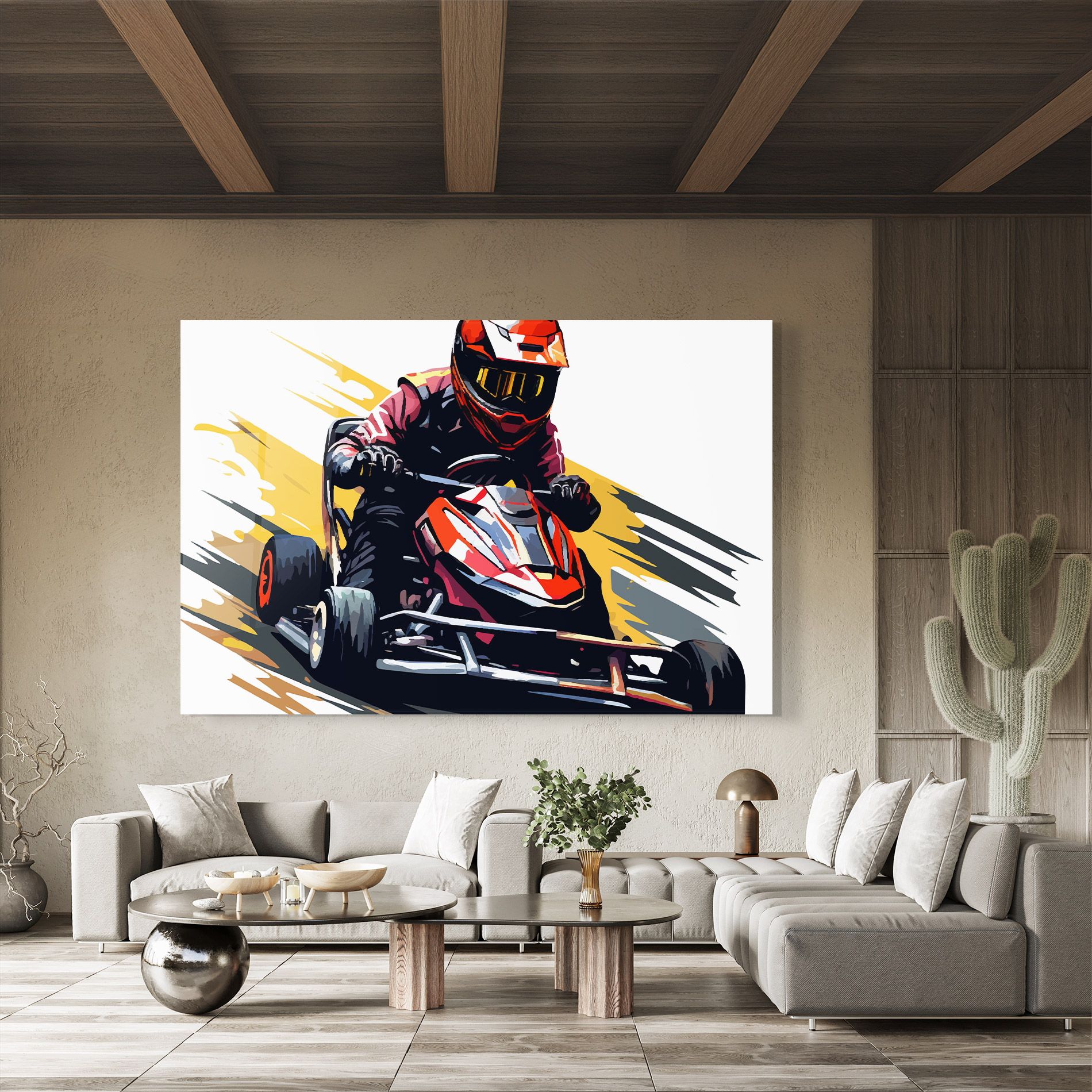 Red Race F1 Car mockup 8