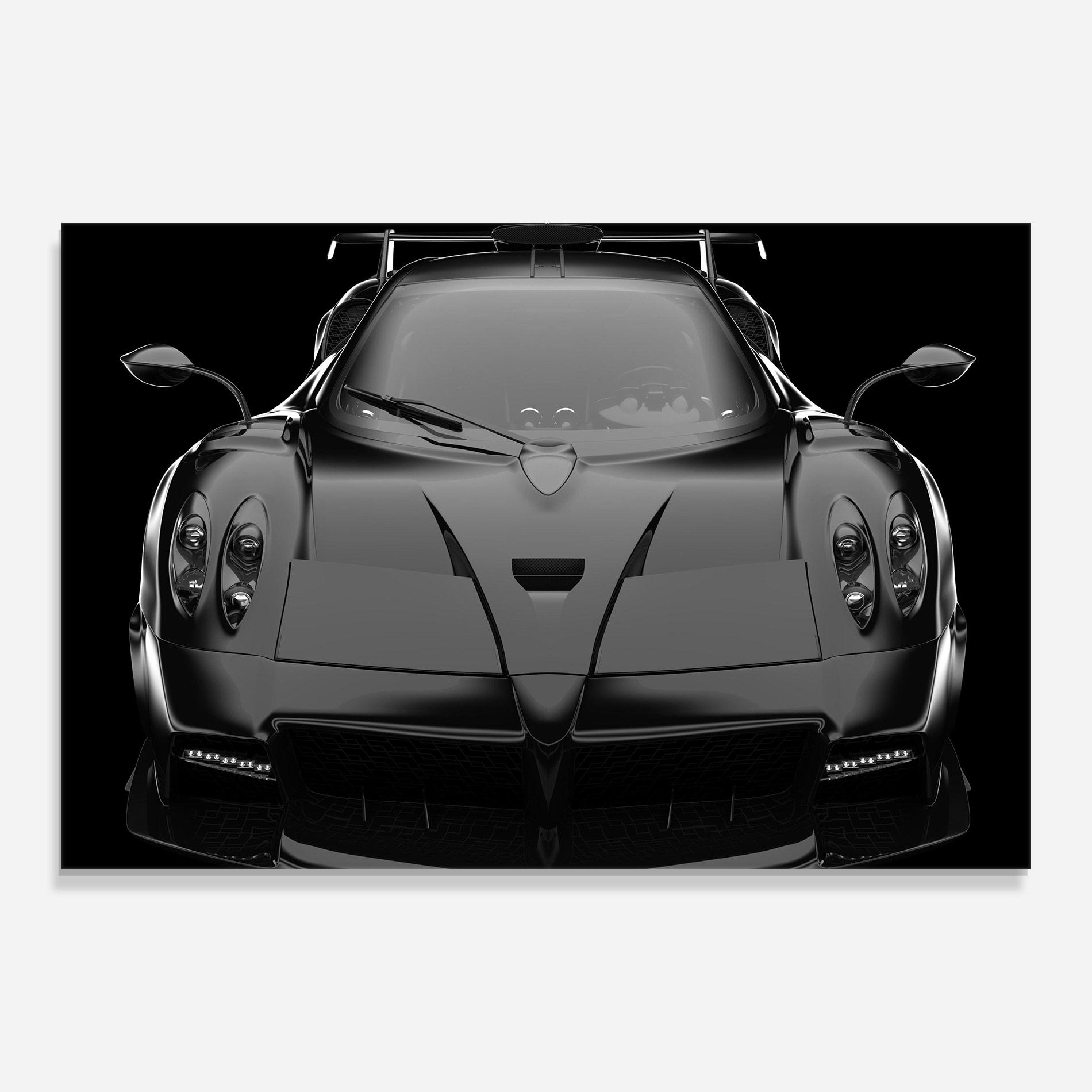 Tablou Sticla Black Matte Pagani mockup 0