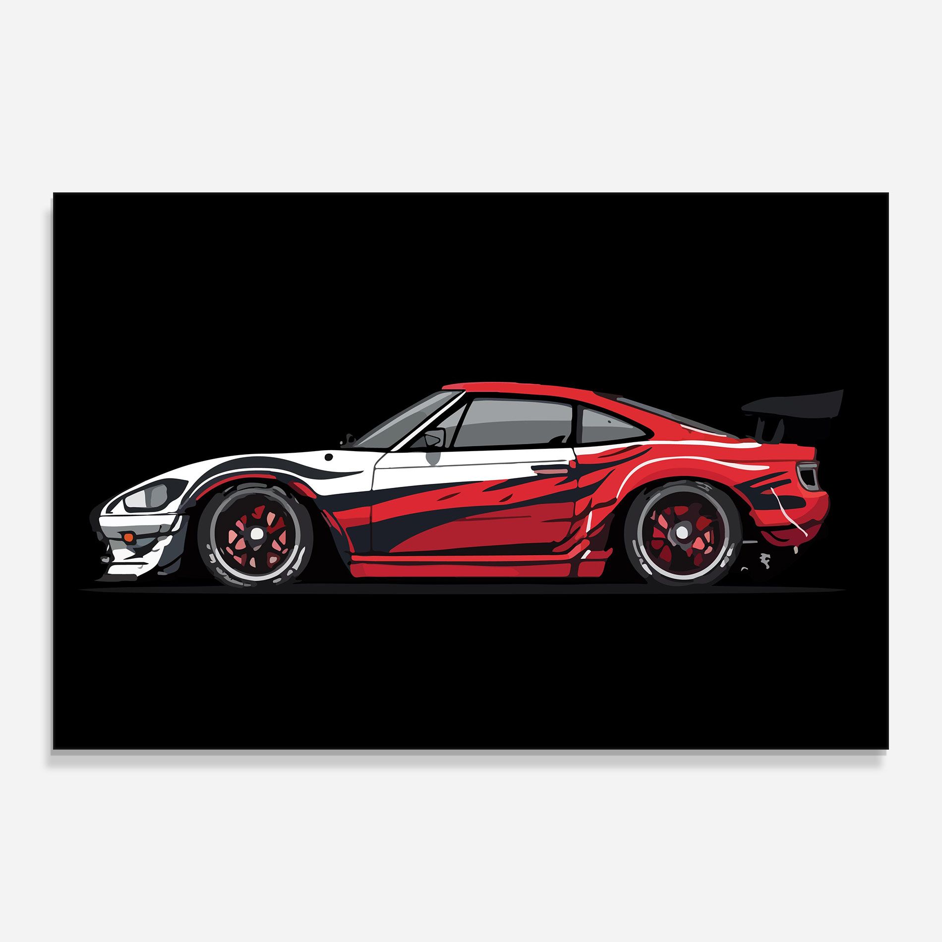 Red White Sport Car mockup 0