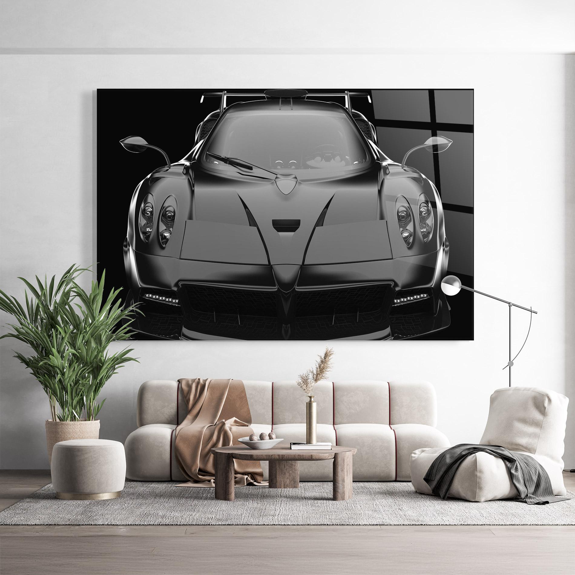 Tablou Sticla Black Matte Pagani mockup 9