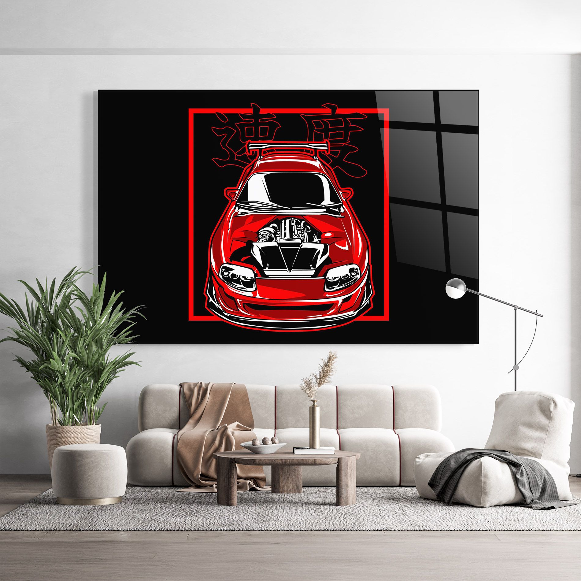 Japanese Red Car mockup 9