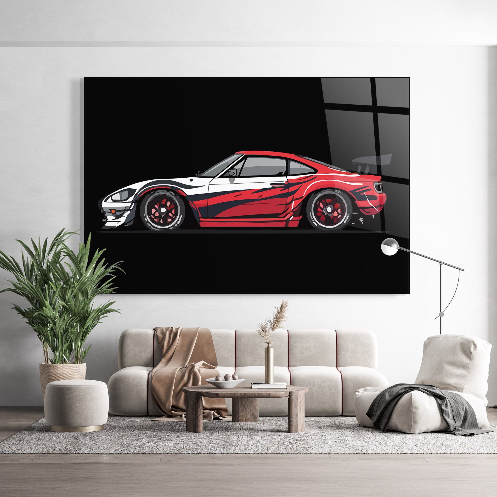 Red White Sport Car mockup 9