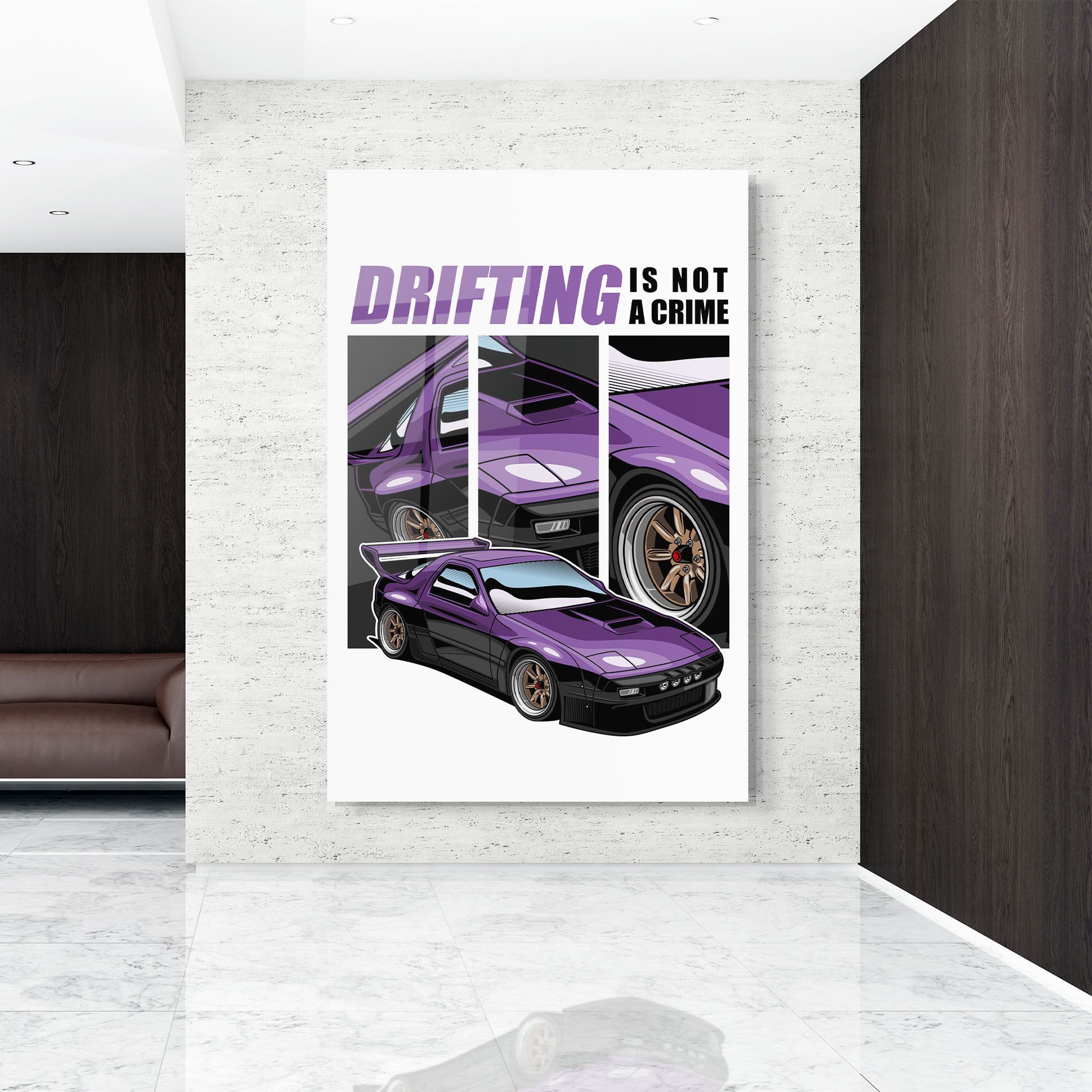 Drift Purple Car mockup 9