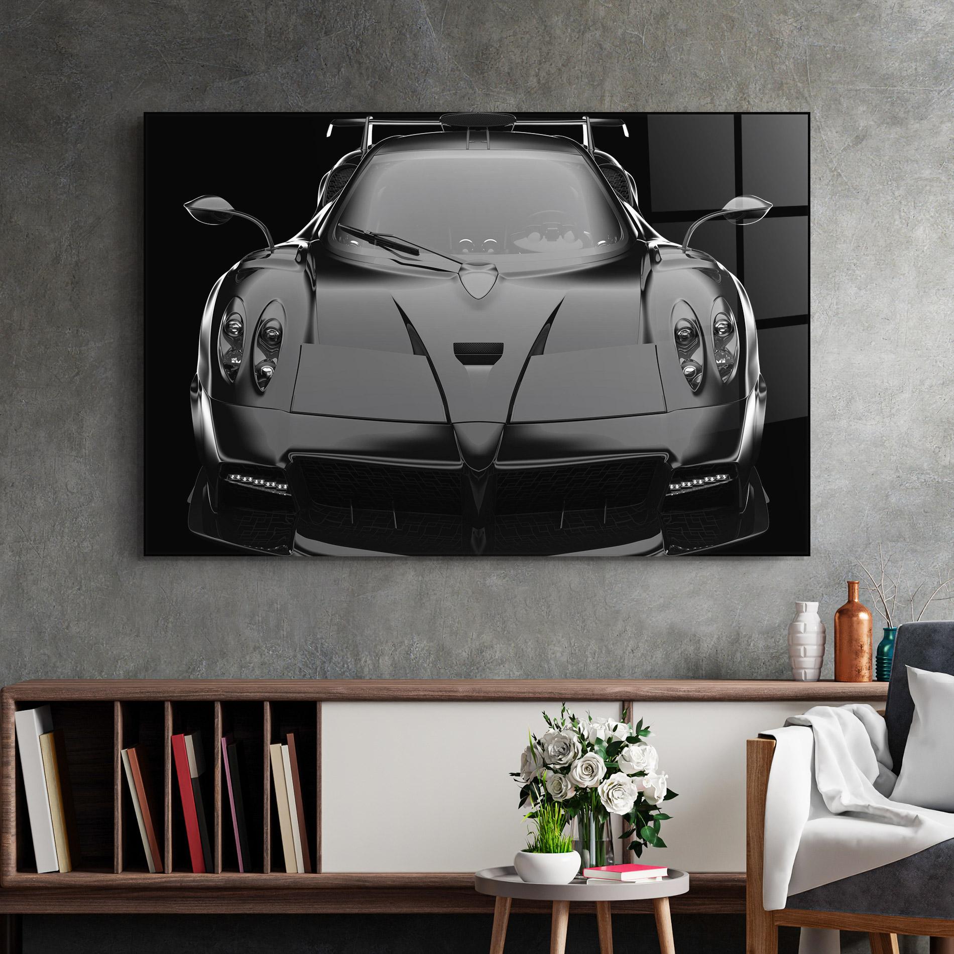 Tablou Sticla Black Matte Pagani mockup 2