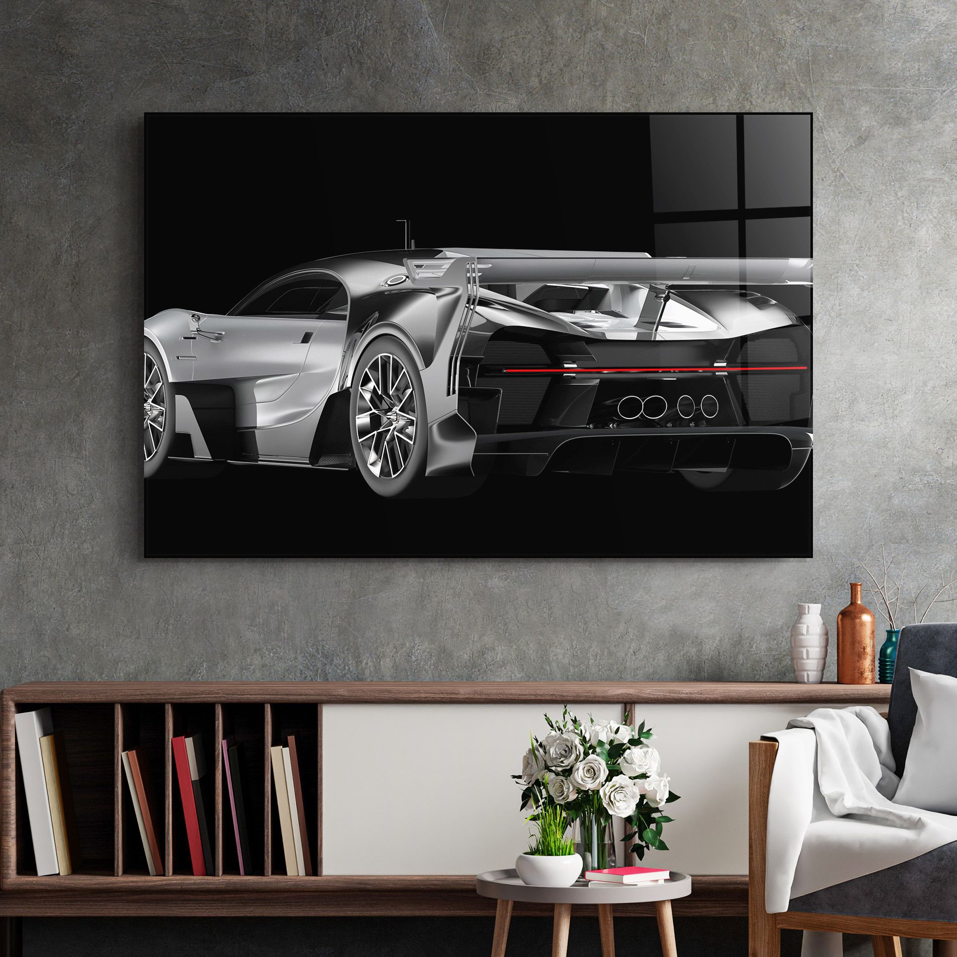 Black Rear Hypercar mockup 2