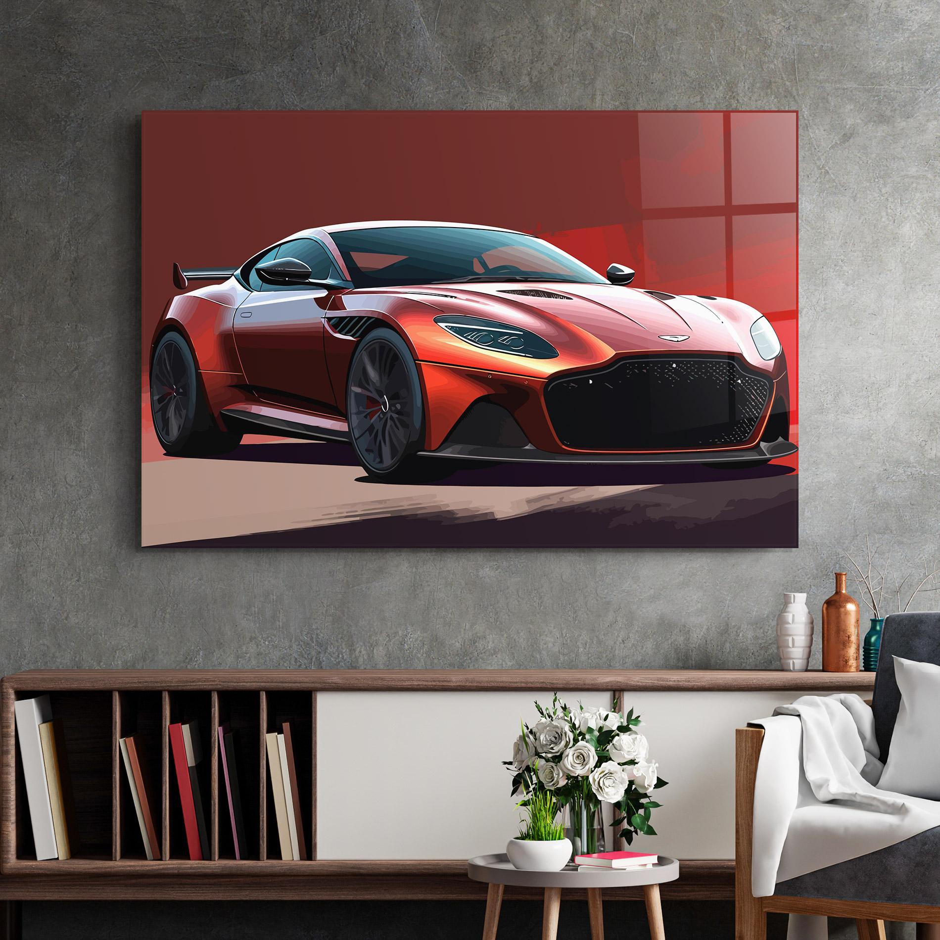 Tablou Sticla Red Cool Car mockup 2