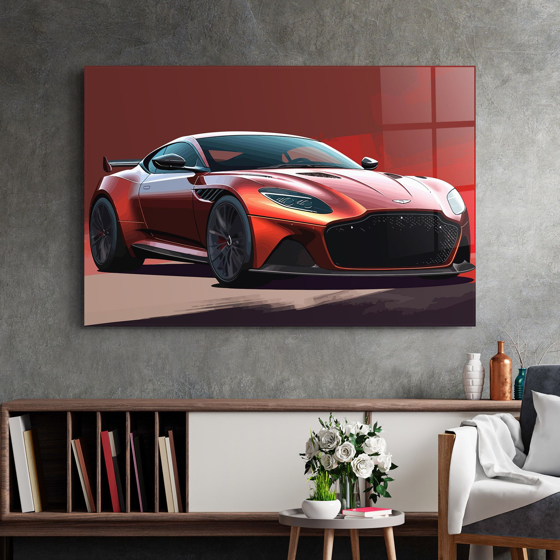 Red Cool Car mockup 2