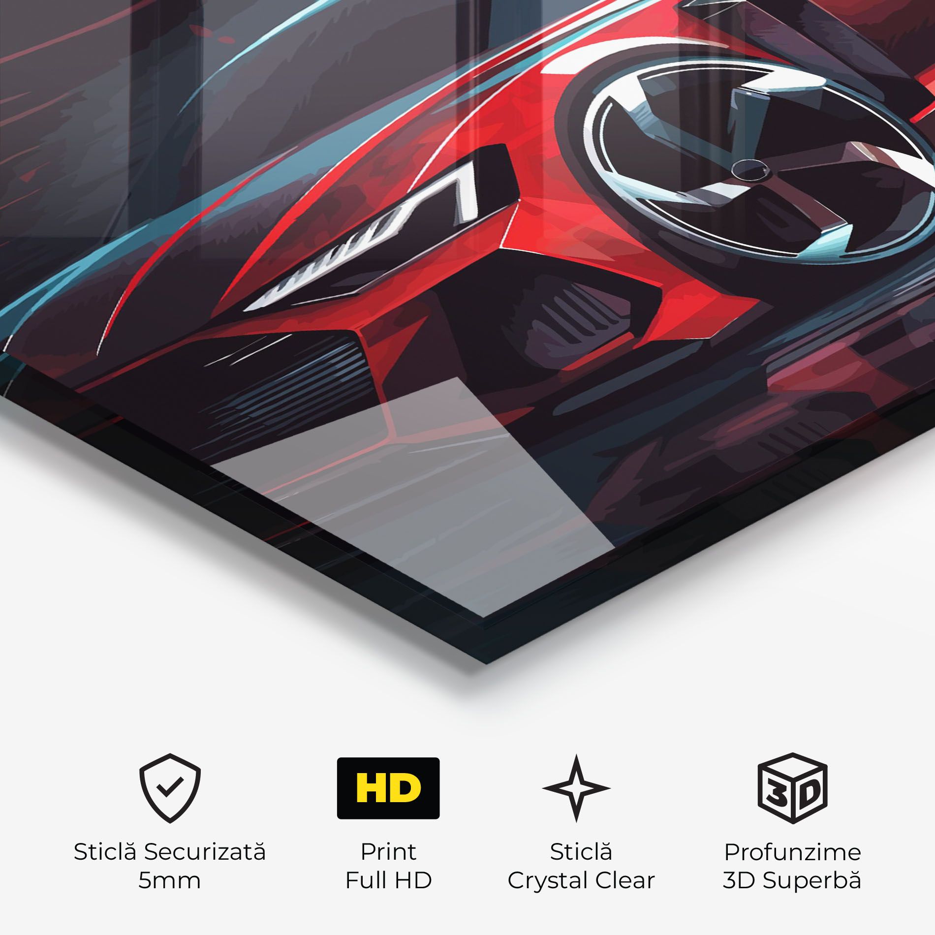 Red Blue Sport Car mockup 3