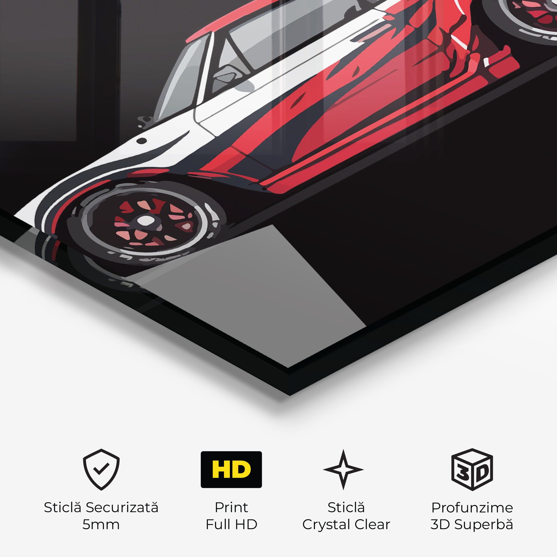 Red White Sport Car mockup 3