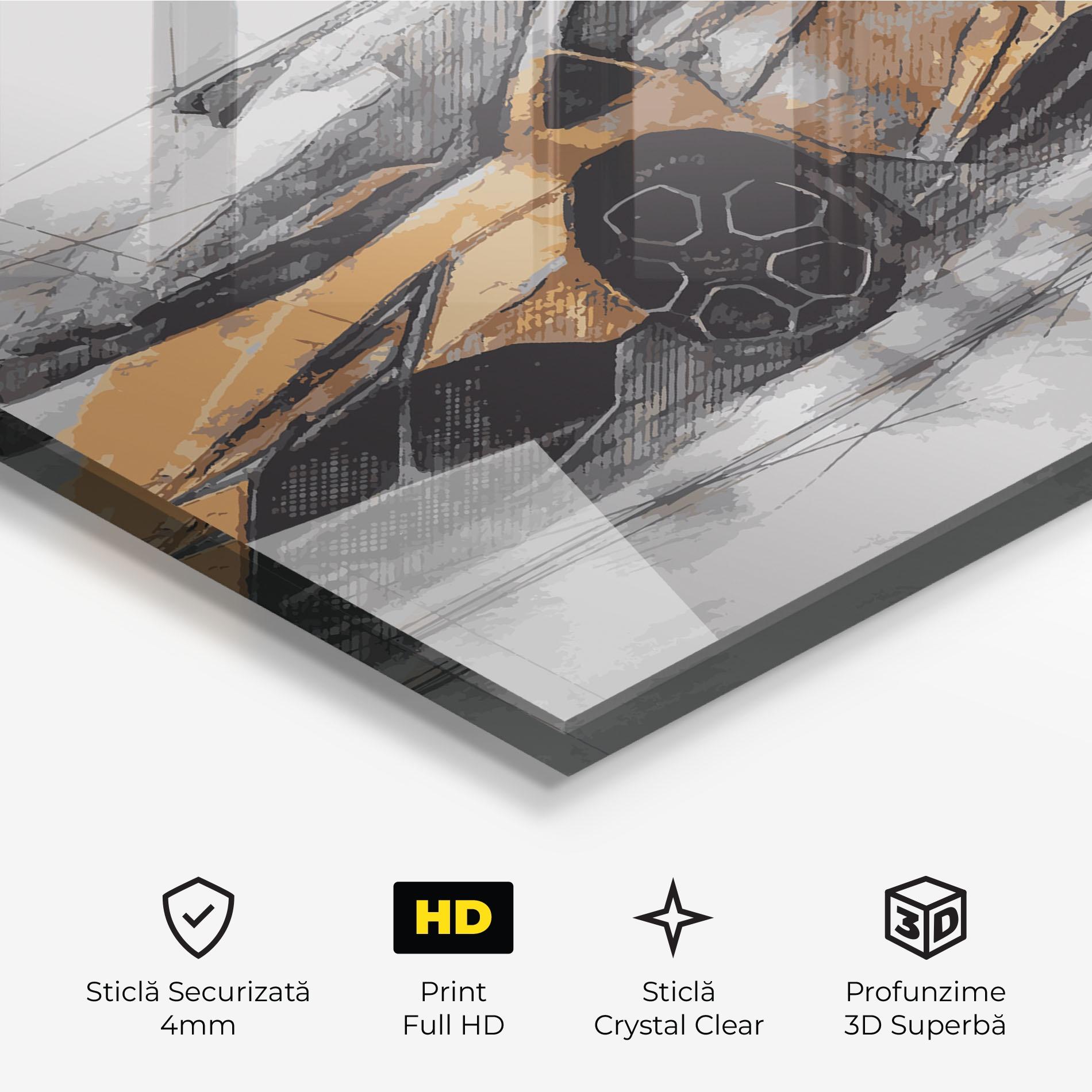 Tablou Sticla Orange Sport Car mockup 3