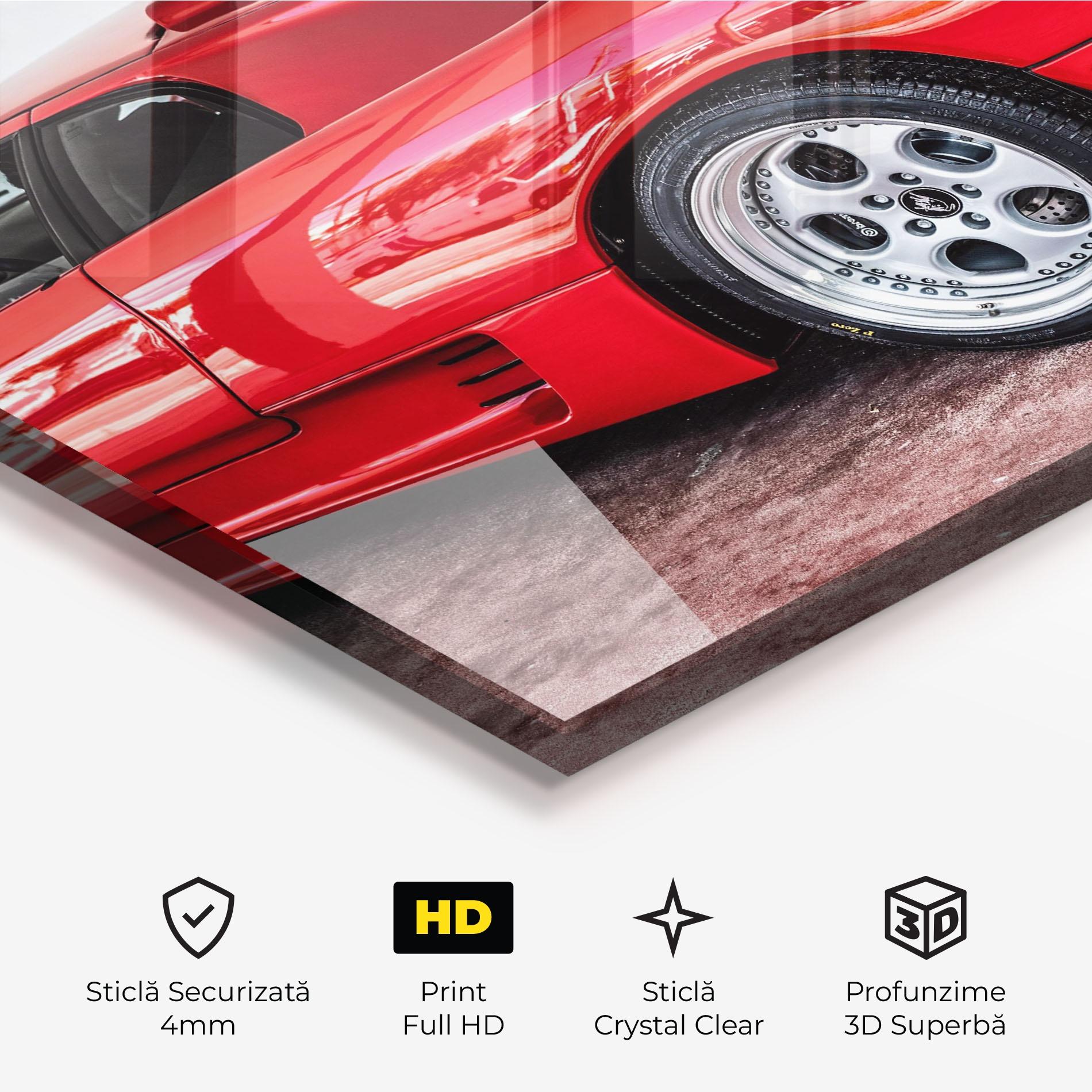 Tablou Sticla Red Diablo Lambo mockup 3