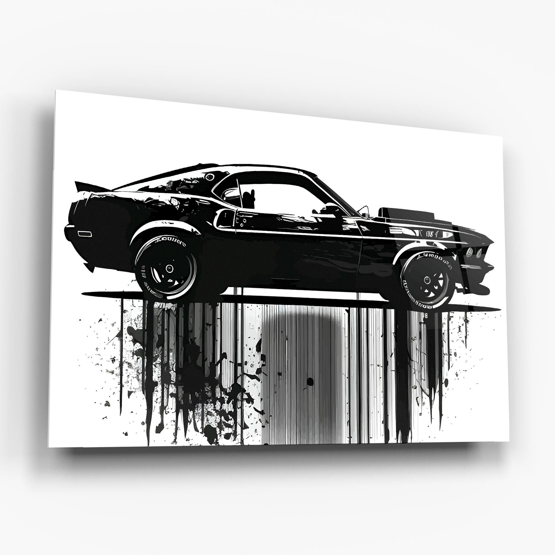 Black Car Drowing mockup 6