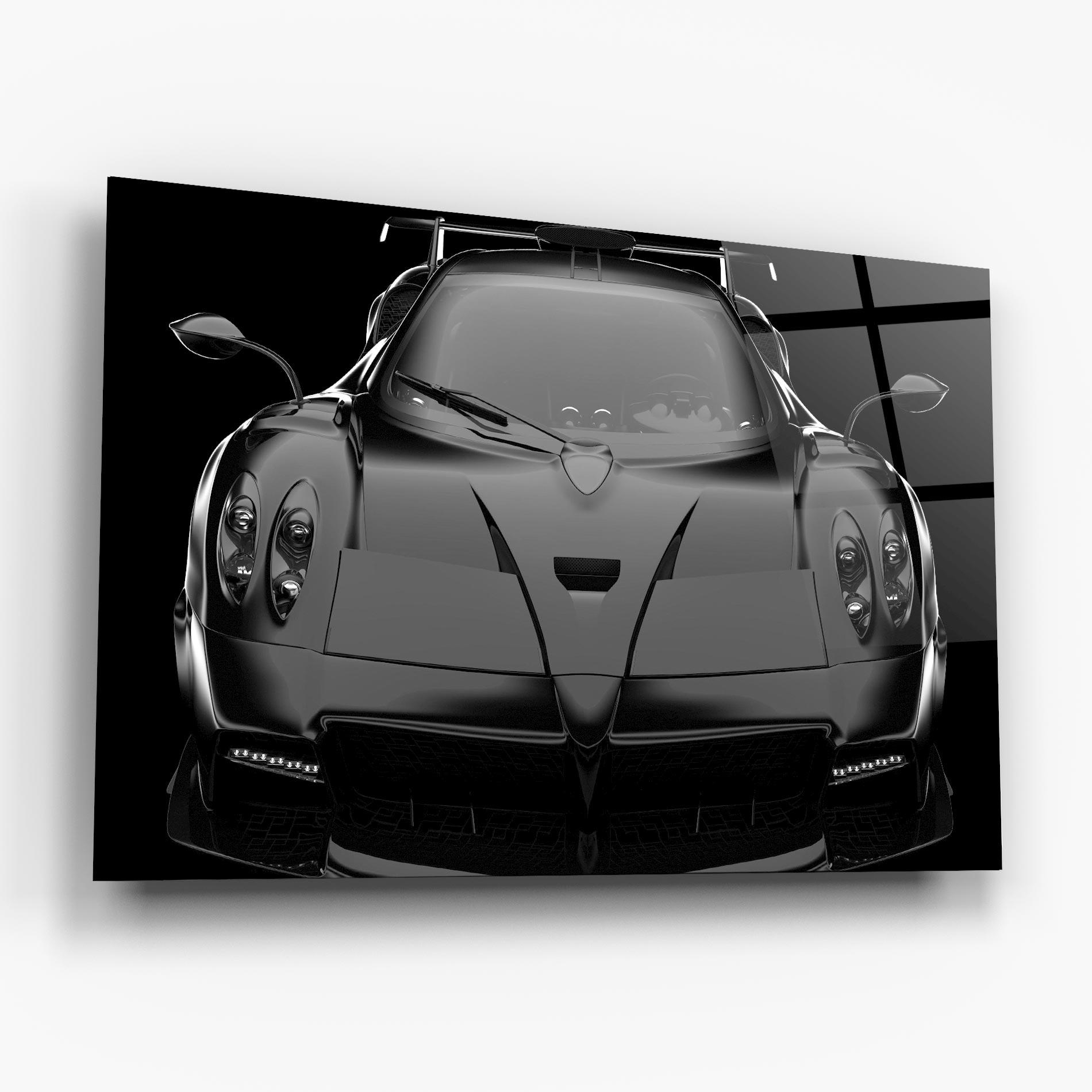 Tablou Sticla Black Matte Pagani mockup 6